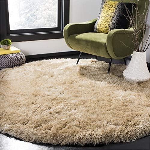 image:imageSAFAVIEH Venice Shag Collection Area Rug 5 x 7 Champagne Handmade Glam 3inch Thick Ideal for High Traffic Areas in Living Room Bedroom SG256CChampagne