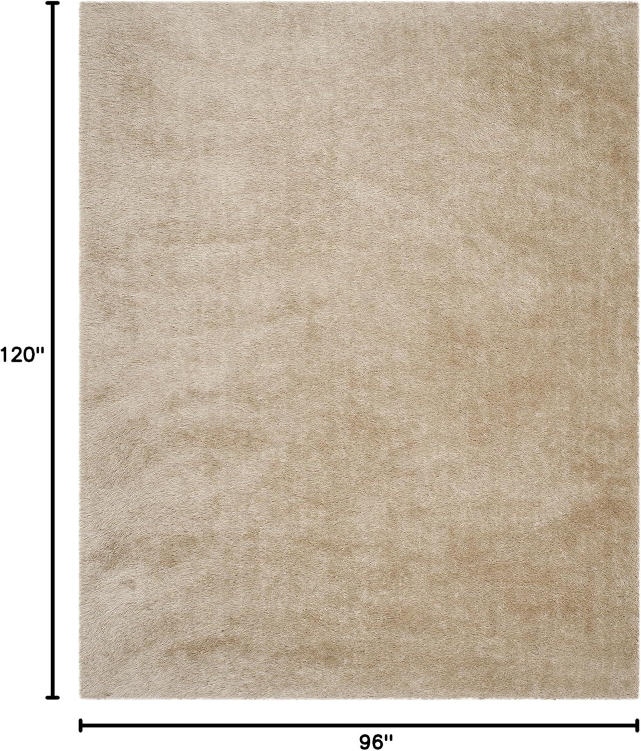 image:imageSAFAVIEH Venice Shag Collection Area Rug 5 x 7 Champagne Handmade Glam 3inch Thick Ideal for High Traffic Areas in Living Room Bedroom SG256CChampagne