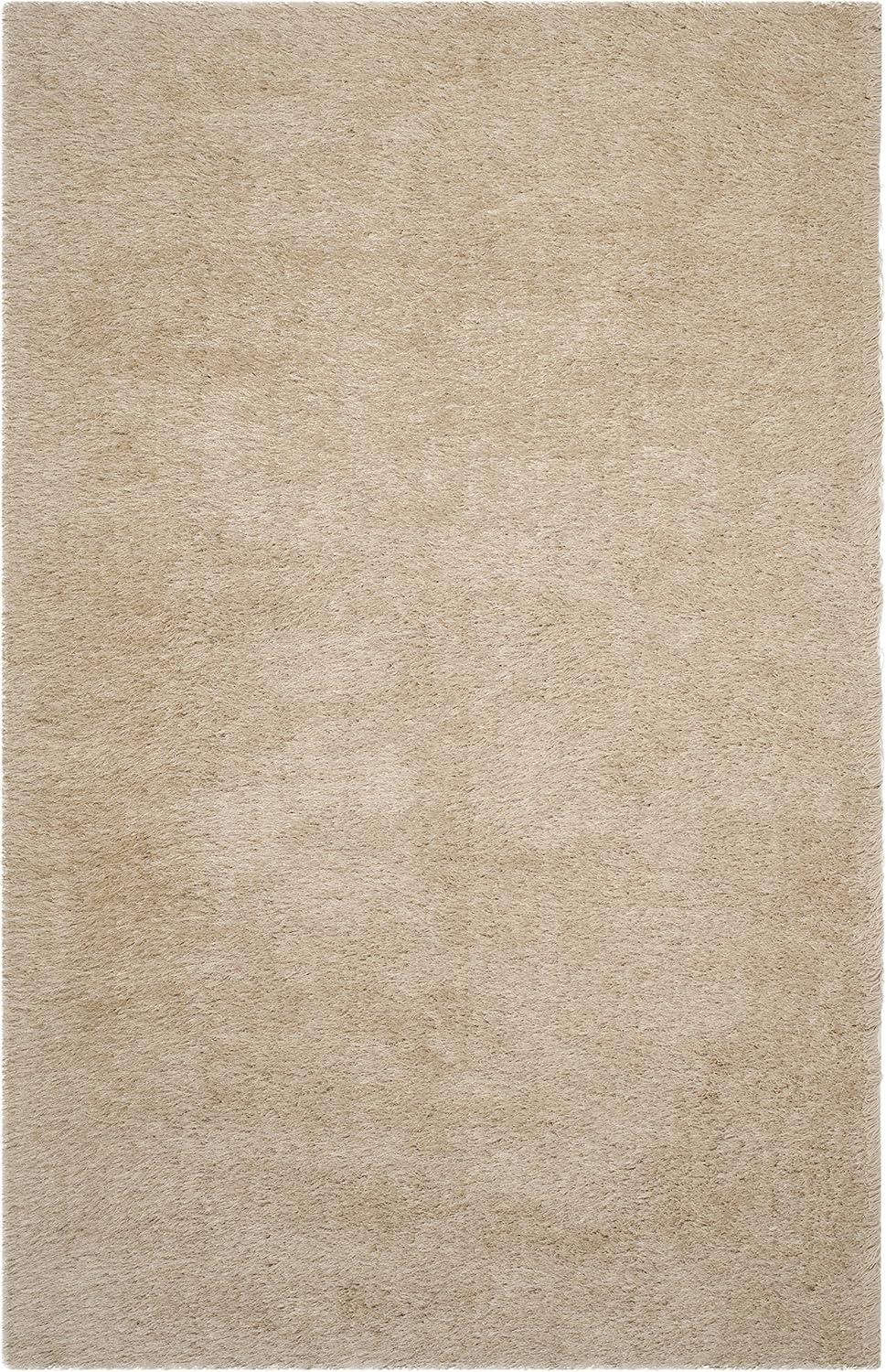 image:imageSAFAVIEH Venice Shag Collection Area Rug 5 x 7 Champagne Handmade Glam 3inch Thick Ideal for High Traffic Areas in Living Room Bedroom SG256CChampagne