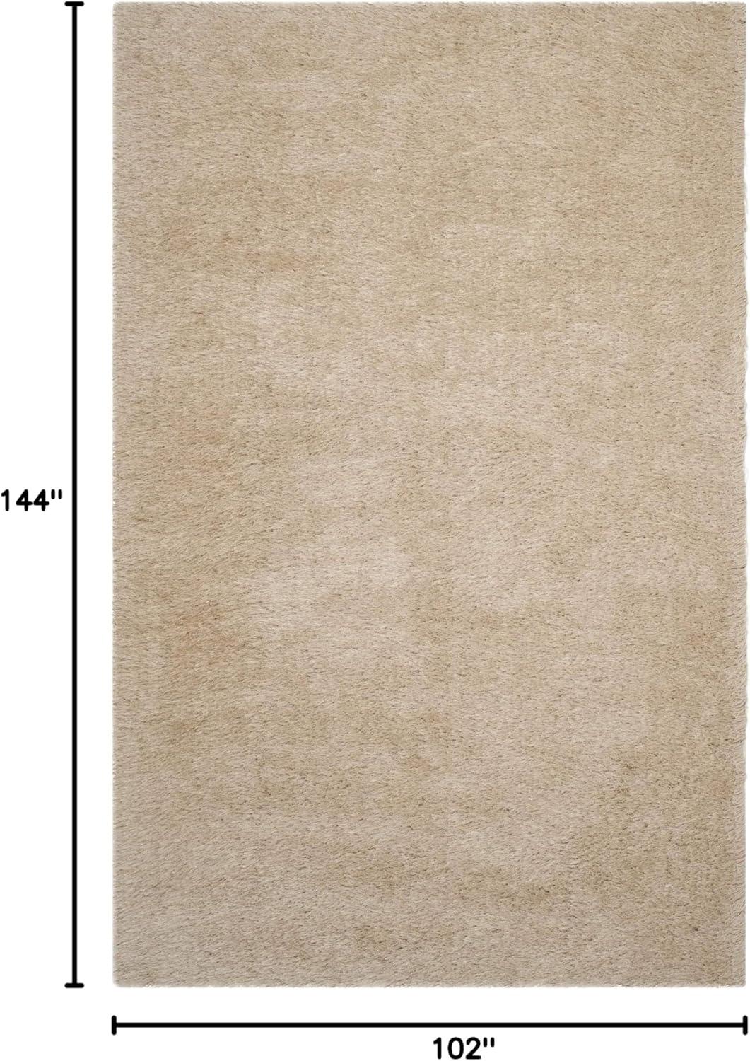 image:imageSAFAVIEH Venice Shag Collection Area Rug 5 x 7 Champagne Handmade Glam 3inch Thick Ideal for High Traffic Areas in Living Room Bedroom SG256CChampagne