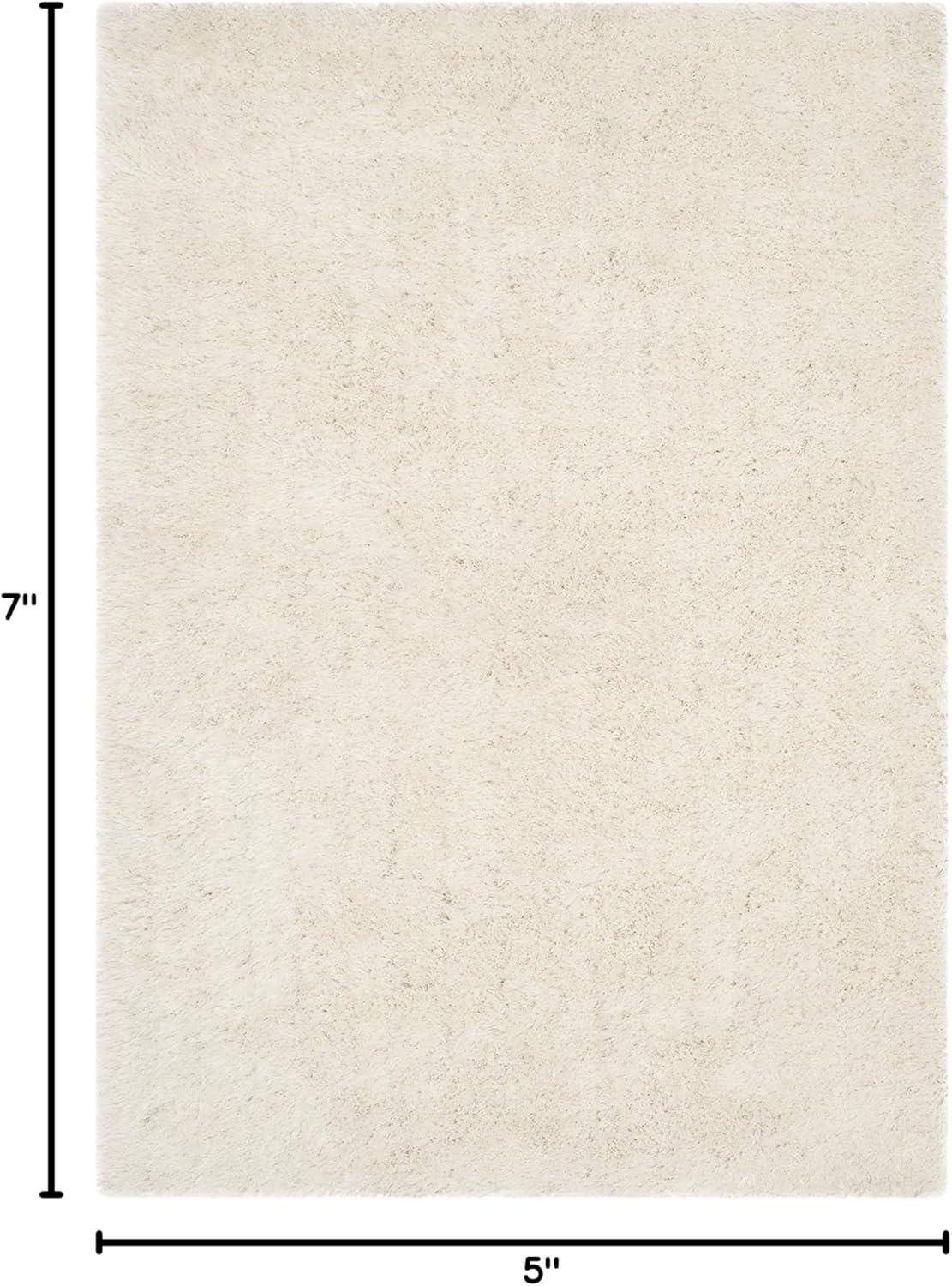 image:imageSAFAVIEH Venice Shag Collection Area Rug 5 x 7 Champagne Handmade Glam 3inch Thick Ideal for High Traffic Areas in Living Room Bedroom SG256CPearl