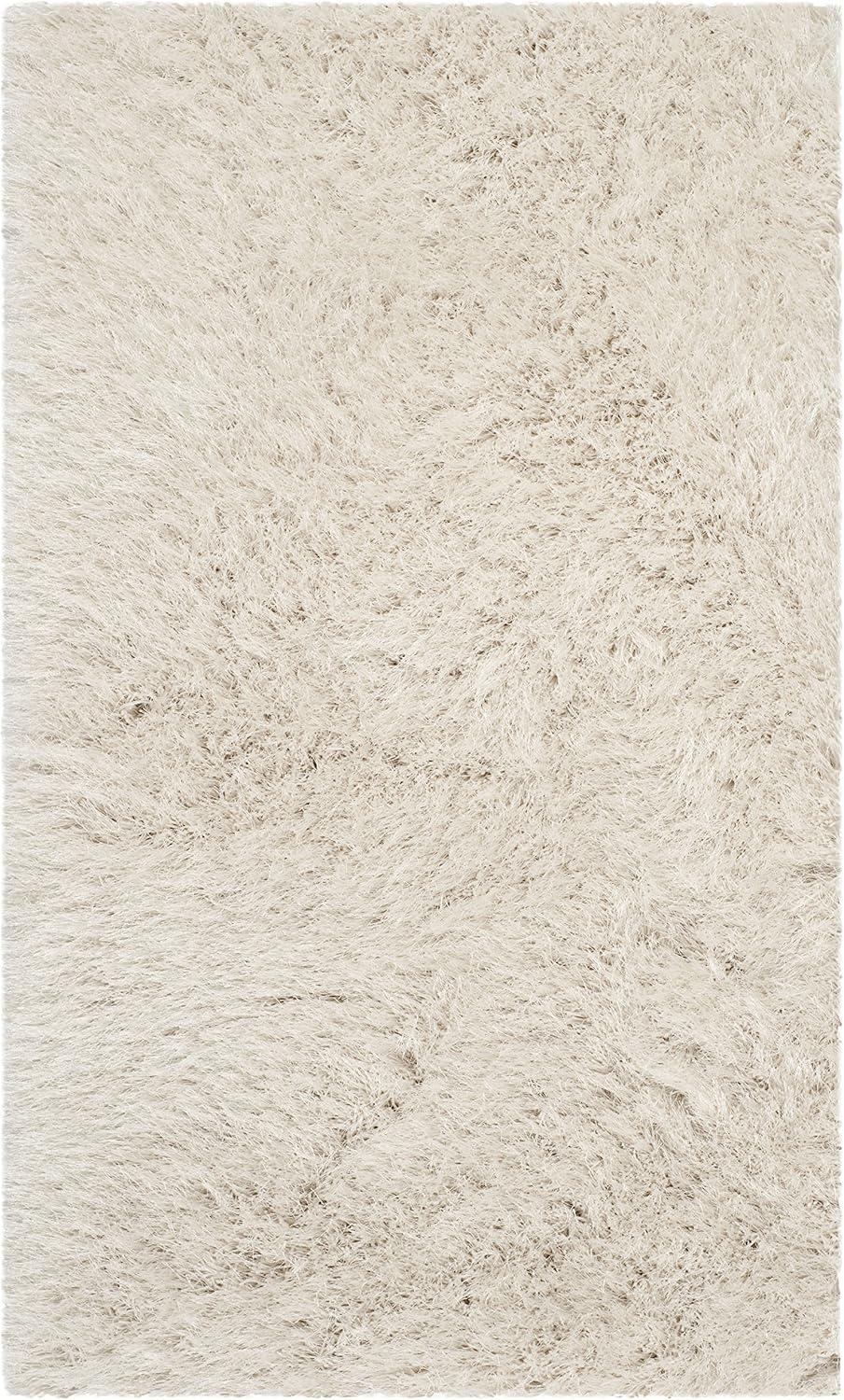 image:imageSAFAVIEH Venice Shag Collection Area Rug 5 x 7 Champagne Handmade Glam 3inch Thick Ideal for High Traffic Areas in Living Room Bedroom SG256CPearl