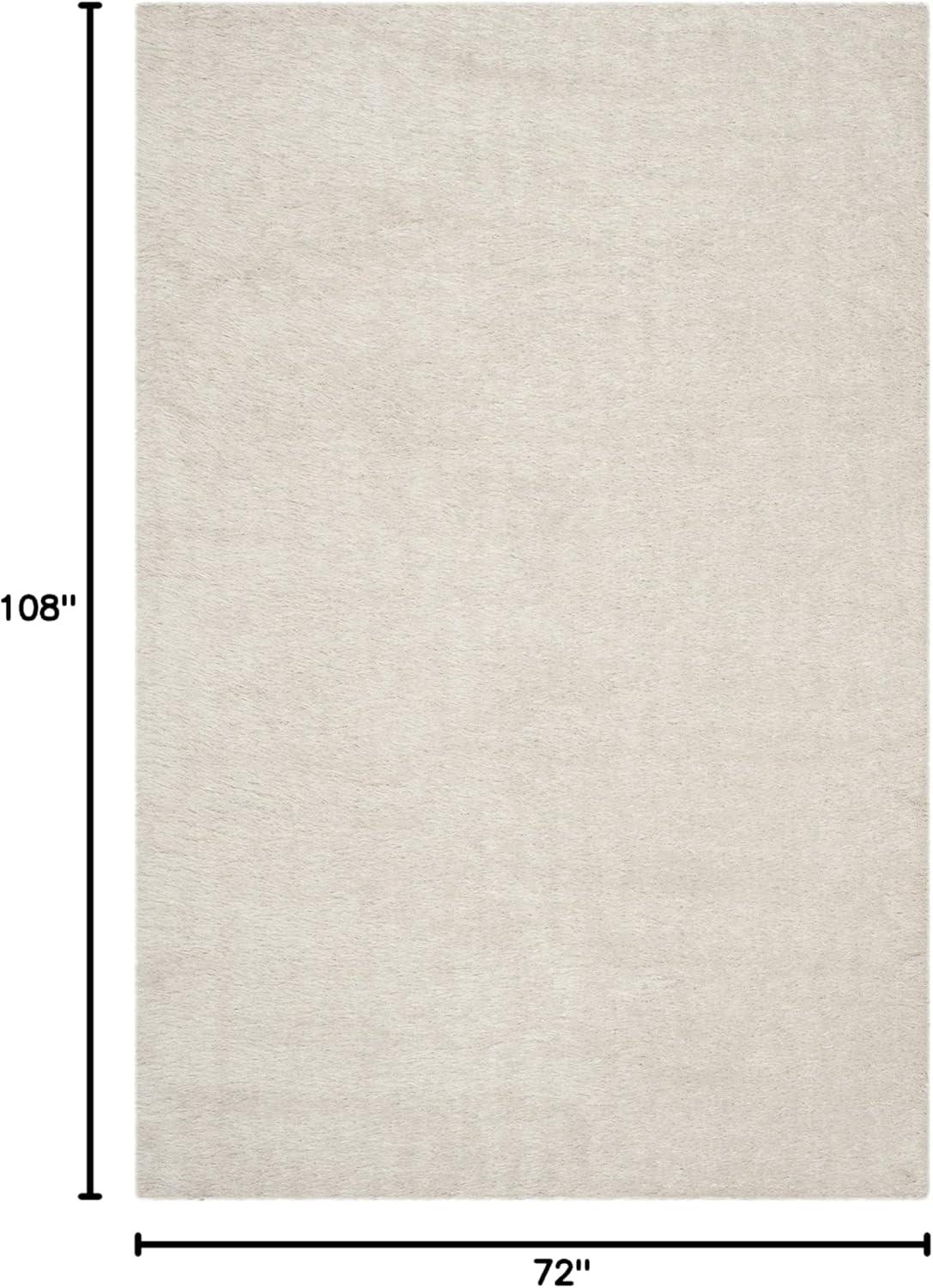 image:imageSAFAVIEH Venice Shag Collection Area Rug 5 x 7 Champagne Handmade Glam 3inch Thick Ideal for High Traffic Areas in Living Room Bedroom SG256CPearl