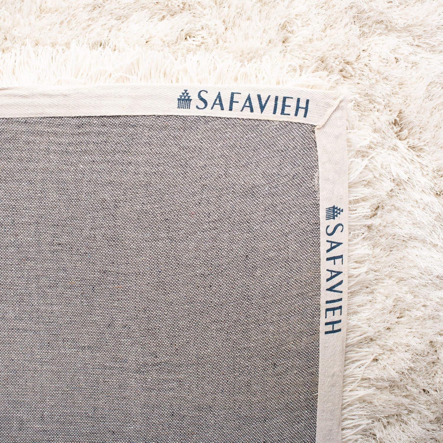 image:imageSAFAVIEH Venice Shag Collection Area Rug 5 x 7 Champagne Handmade Glam 3inch Thick Ideal for High Traffic Areas in Living Room Bedroom SG256CPearl