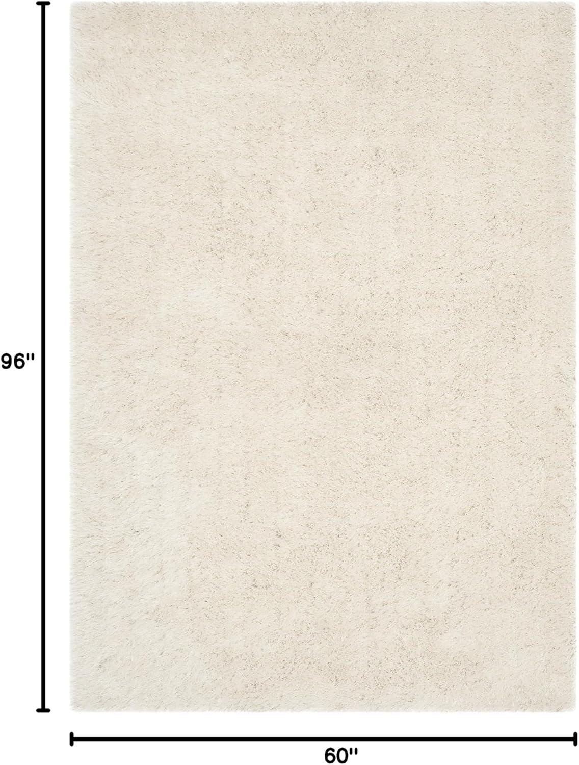 image:imageSAFAVIEH Venice Shag Collection Area Rug 5 x 7 Champagne Handmade Glam 3inch Thick Ideal for High Traffic Areas in Living Room Bedroom SG256CPearl