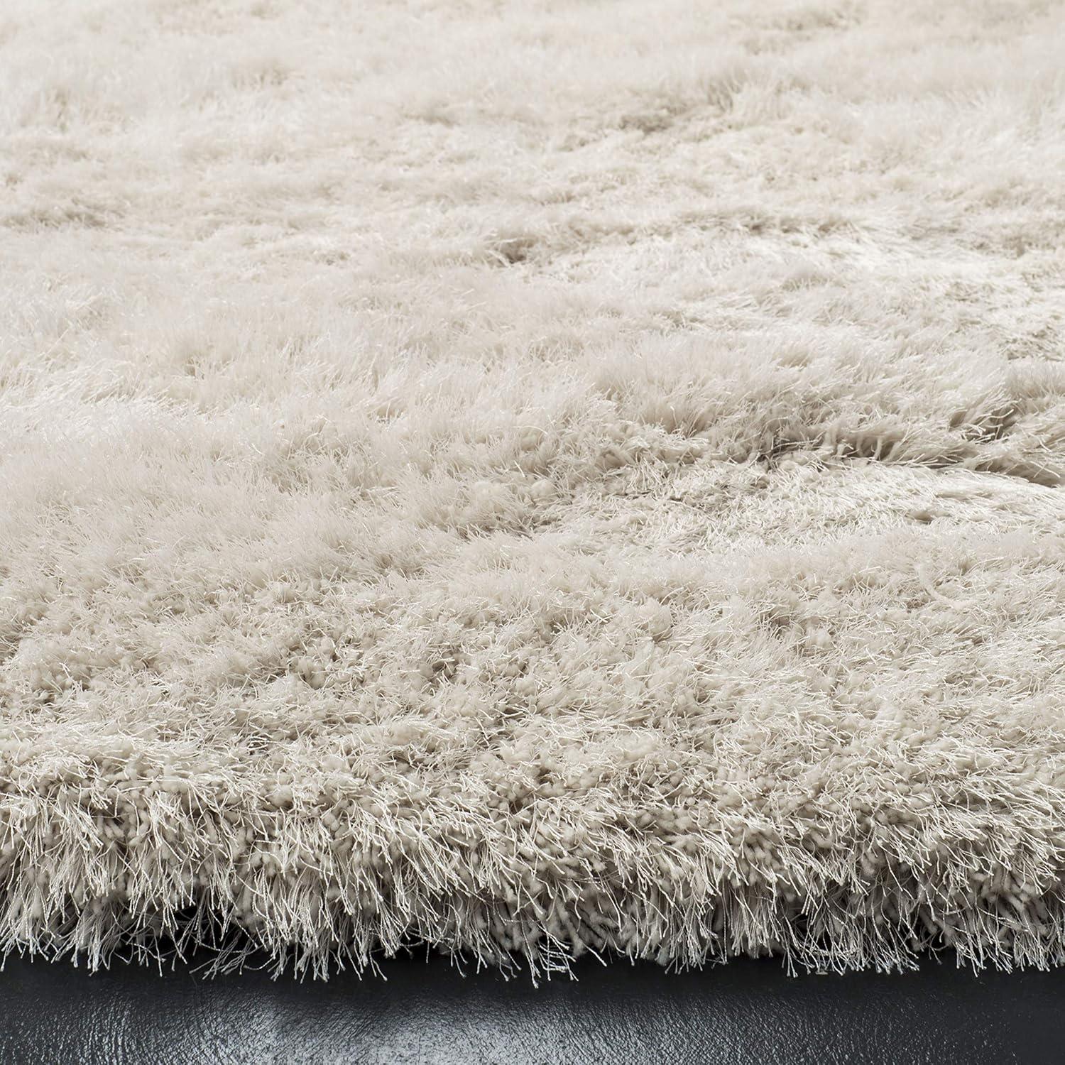image:imageSAFAVIEH Venice Shag Collection Area Rug 5 x 7 Champagne Handmade Glam 3inch Thick Ideal for High Traffic Areas in Living Room Bedroom SG256CPearl