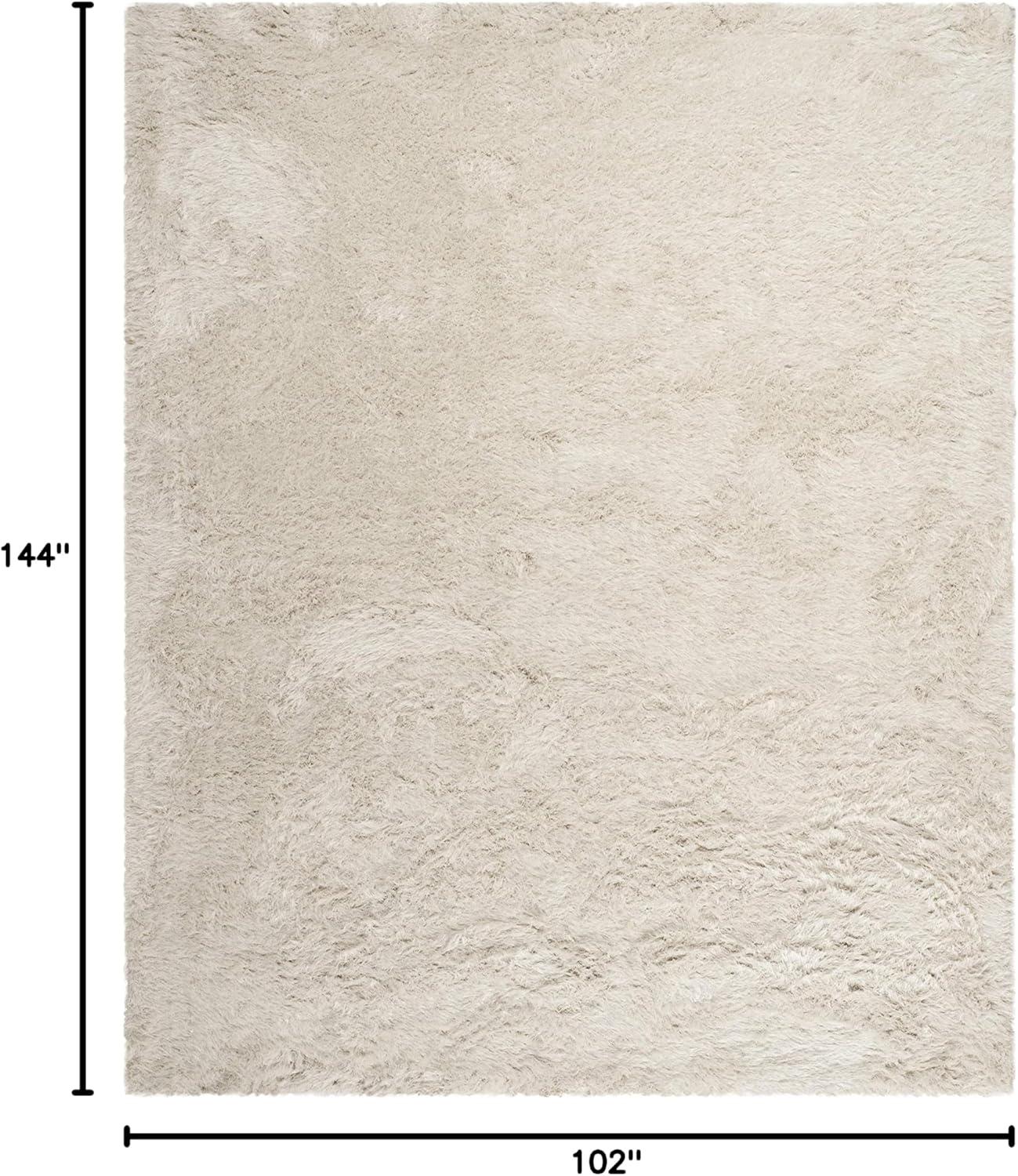 image:imageSAFAVIEH Venice Shag Collection Area Rug 5 x 7 Champagne Handmade Glam 3inch Thick Ideal for High Traffic Areas in Living Room Bedroom SG256CPearl