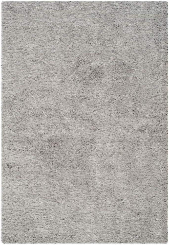 image:imageSAFAVIEH Venice Shag Collection Area Rug 5 x 7 Champagne Handmade Glam 3inch Thick Ideal for High Traffic Areas in Living Room Bedroom SG256CSilver