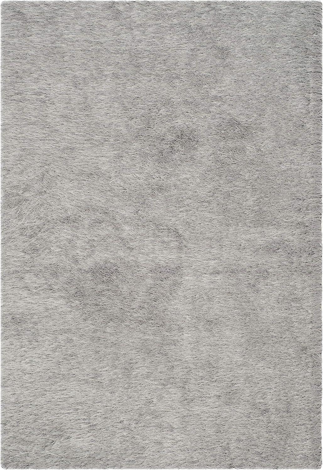 image:imageSAFAVIEH Venice Shag Collection Area Rug 5 x 7 Champagne Handmade Glam 3inch Thick Ideal for High Traffic Areas in Living Room Bedroom SG256CSilver