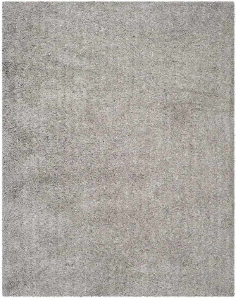 image:imageSAFAVIEH Venice Shag Collection Area Rug 5 x 7 Champagne Handmade Glam 3inch Thick Ideal for High Traffic Areas in Living Room Bedroom SG256CSilver