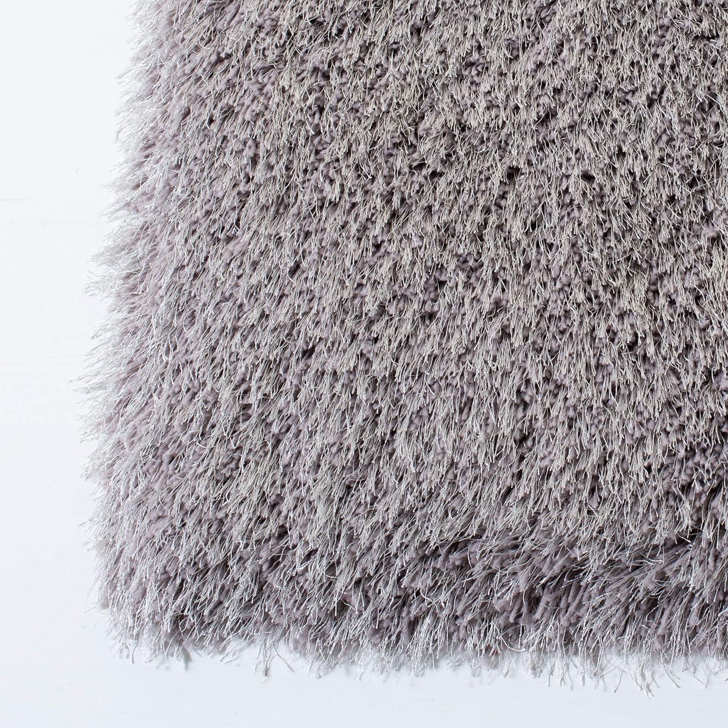 image:imageSAFAVIEH Venice Shag Collection Area Rug 5 x 7 Champagne Handmade Glam 3inch Thick Ideal for High Traffic Areas in Living Room Bedroom SG256CSilver