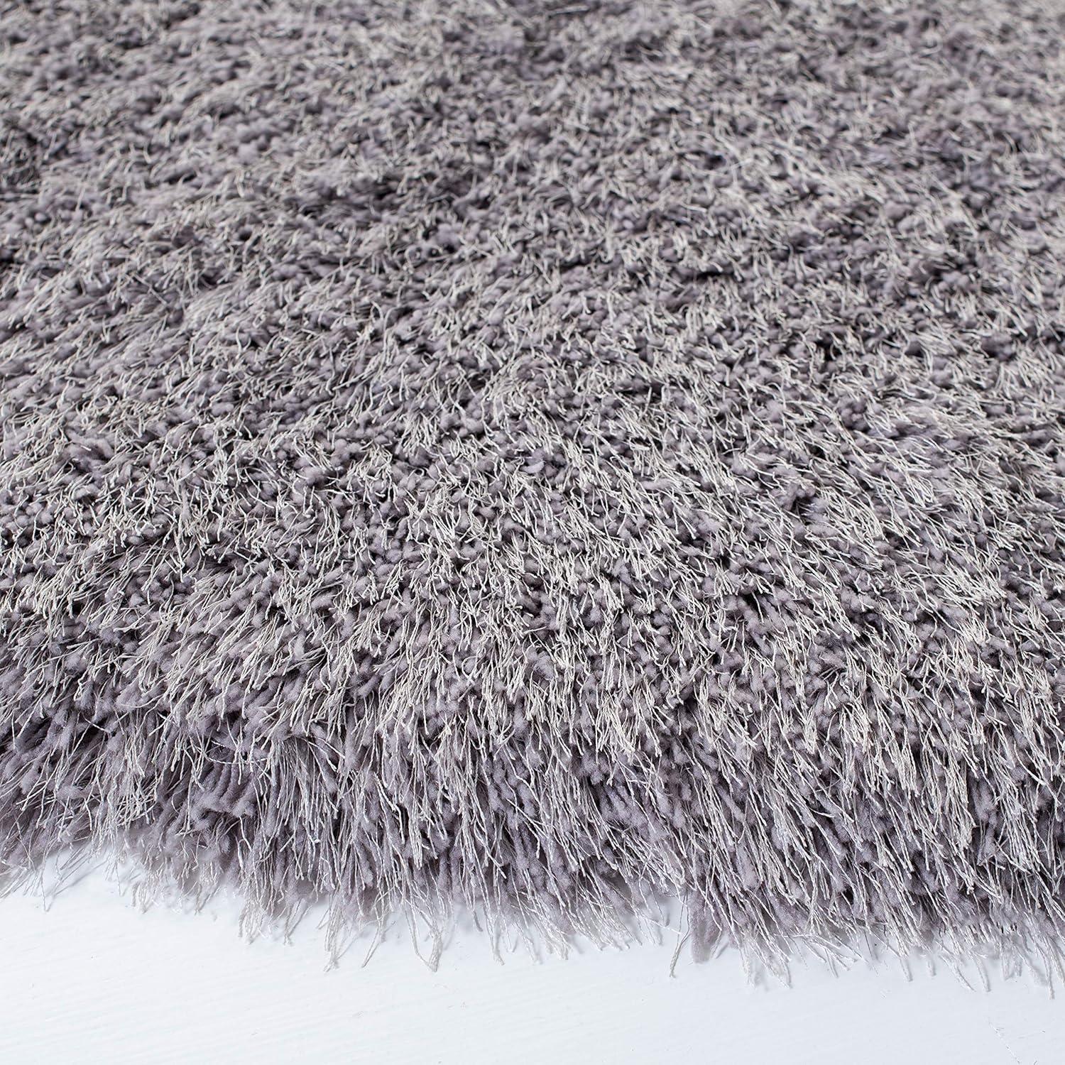 image:imageSAFAVIEH Venice Shag Collection Area Rug 5 x 7 Champagne Handmade Glam 3inch Thick Ideal for High Traffic Areas in Living Room Bedroom SG256CSilver