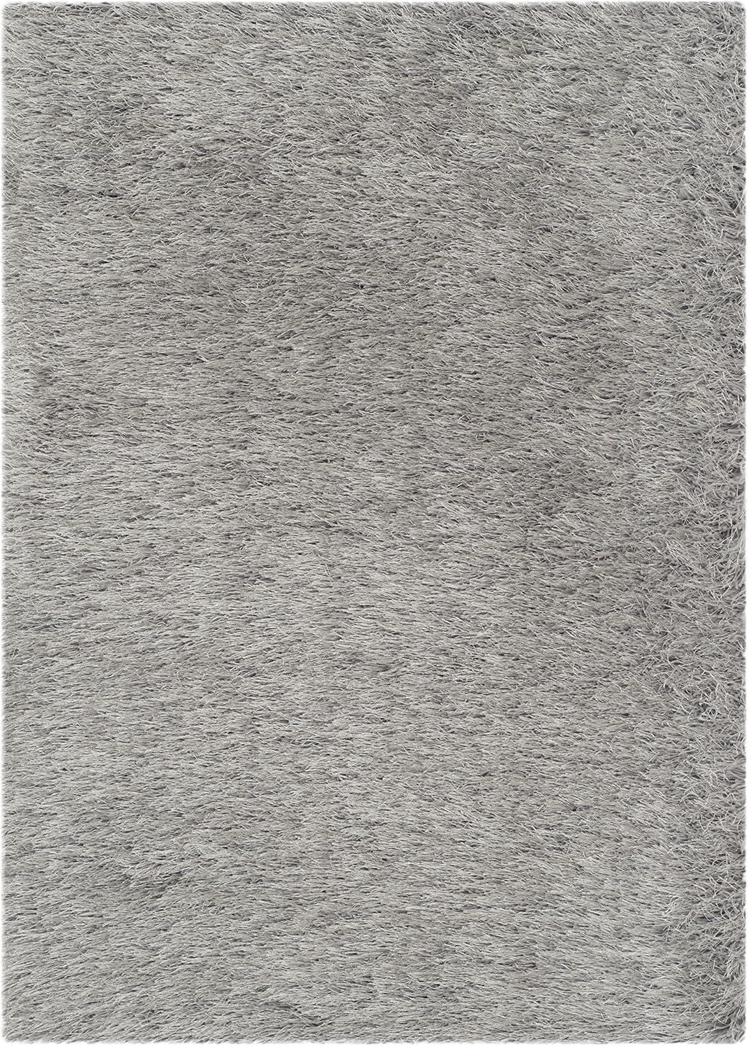 image:imageSAFAVIEH Venice Shag Collection Area Rug 5 x 7 Champagne Handmade Glam 3inch Thick Ideal for High Traffic Areas in Living Room Bedroom SG256CSilver