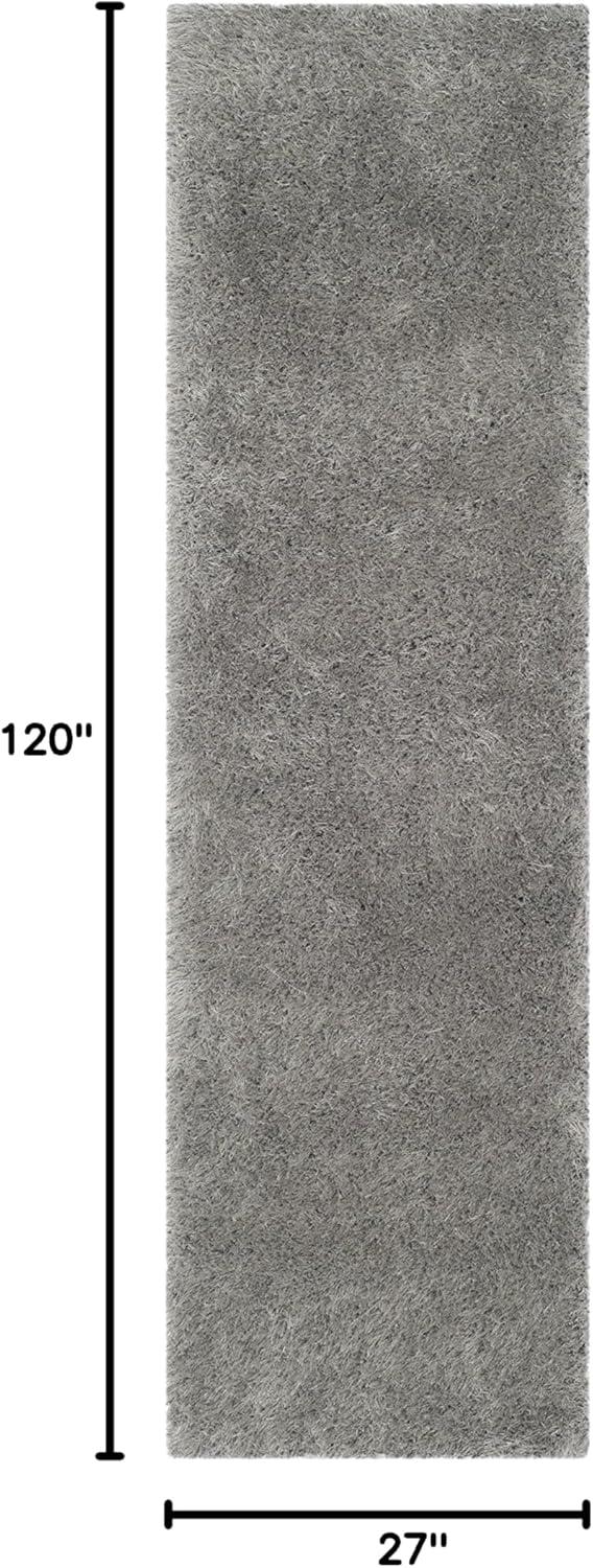 image:imageSAFAVIEH Venice Shag Collection Area Rug 5 x 7 Champagne Handmade Glam 3inch Thick Ideal for High Traffic Areas in Living Room Bedroom SG256CSilver