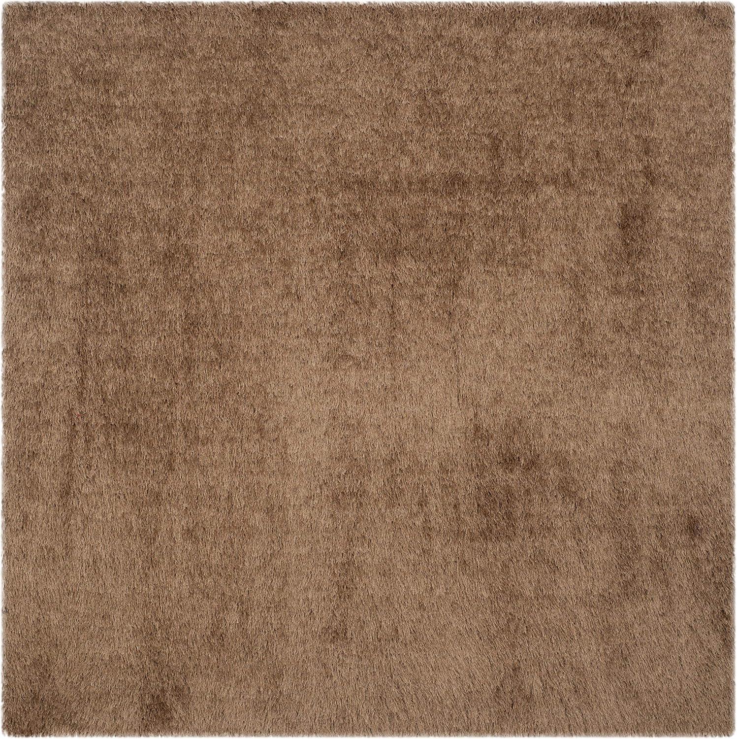 image:imageSAFAVIEH Venice Shag Collection Area Rug 5 x 7 Champagne Handmade Glam 3inch Thick Ideal for High Traffic Areas in Living Room Bedroom SG256CTaupe