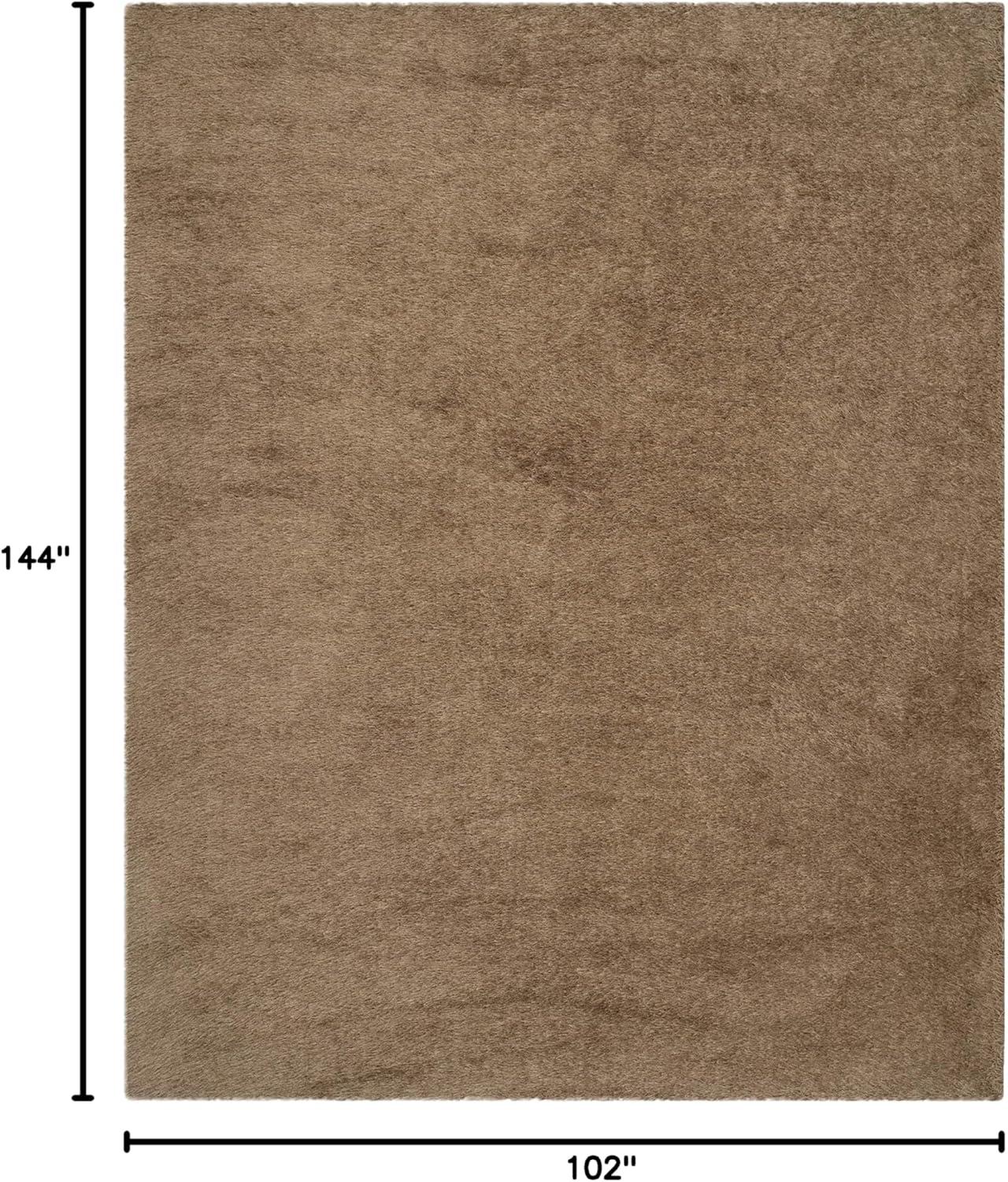 image:imageSAFAVIEH Venice Shag Collection Area Rug 5 x 7 Champagne Handmade Glam 3inch Thick Ideal for High Traffic Areas in Living Room Bedroom SG256CTaupe