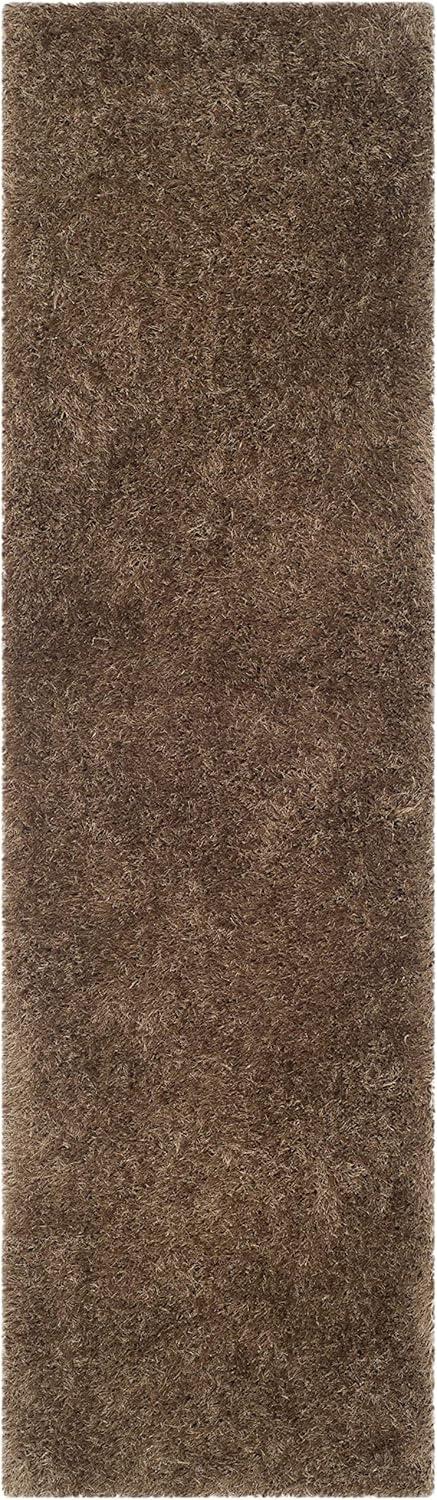 image:imageSAFAVIEH Venice Shag Collection Area Rug 5 x 7 Champagne Handmade Glam 3inch Thick Ideal for High Traffic Areas in Living Room Bedroom SG256CTaupe