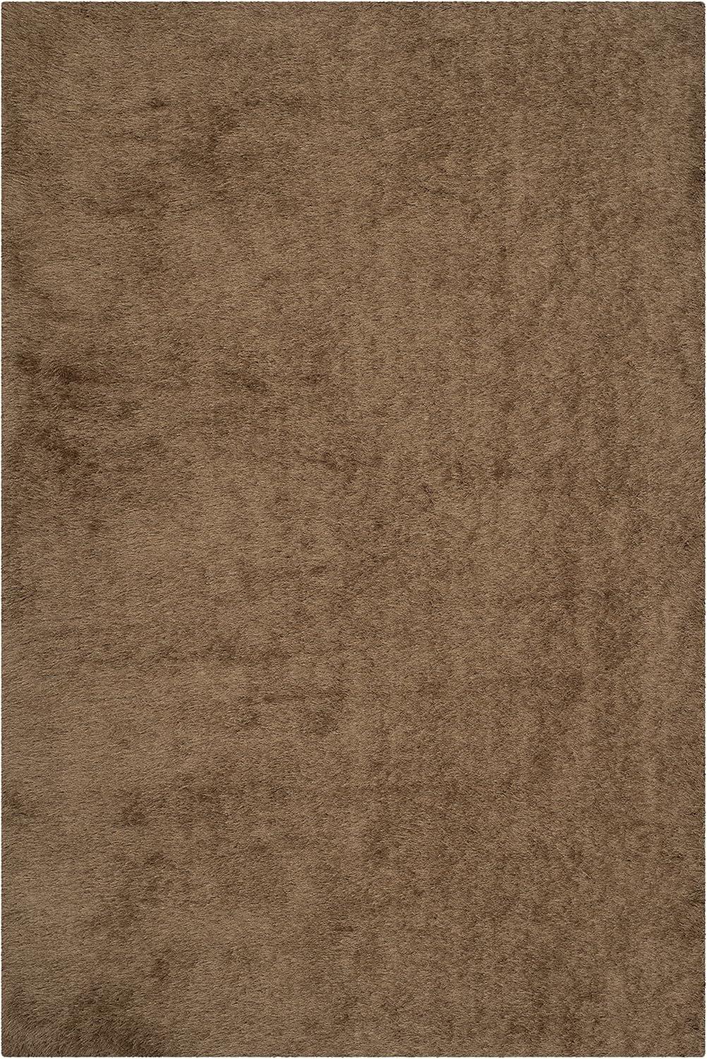 image:imageSAFAVIEH Venice Shag Collection Area Rug 5 x 7 Champagne Handmade Glam 3inch Thick Ideal for High Traffic Areas in Living Room Bedroom SG256CTaupe