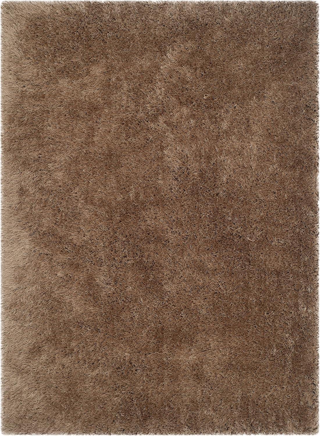 image:imageSAFAVIEH Venice Shag Collection Area Rug 5 x 7 Champagne Handmade Glam 3inch Thick Ideal for High Traffic Areas in Living Room Bedroom SG256CTaupe
