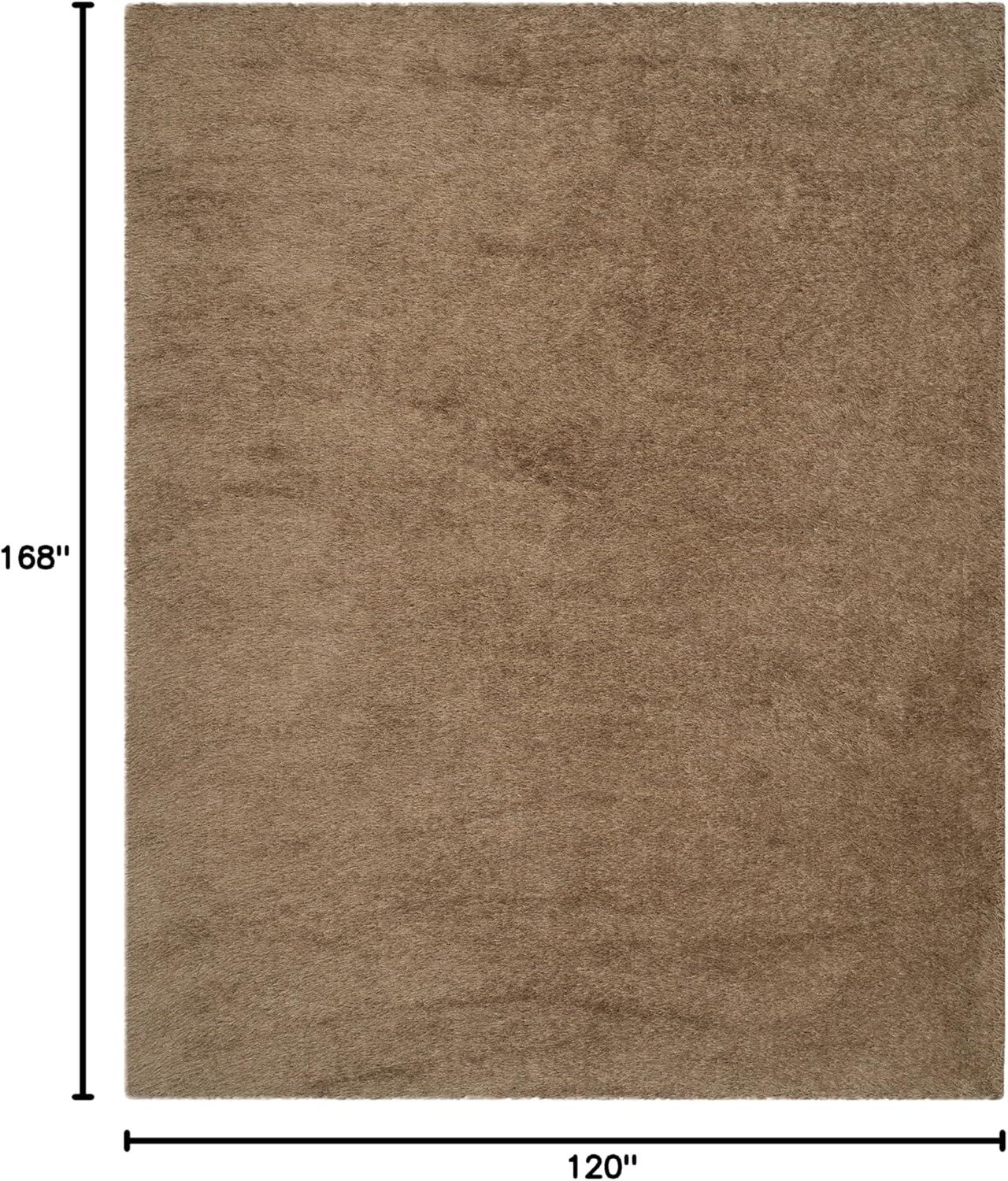 image:imageSAFAVIEH Venice Shag Collection Area Rug 5 x 7 Champagne Handmade Glam 3inch Thick Ideal for High Traffic Areas in Living Room Bedroom SG256CTaupe