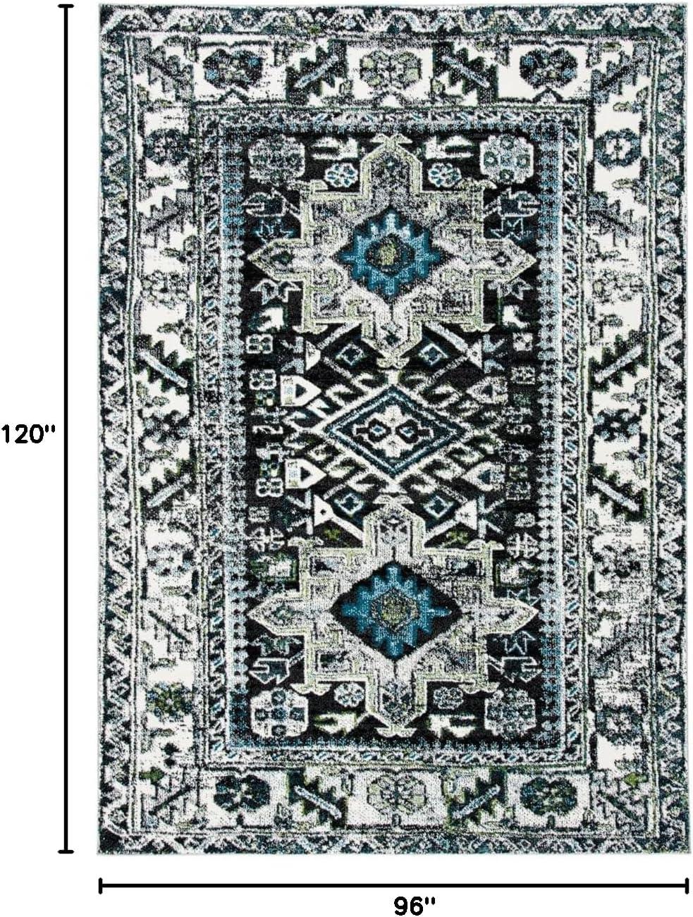 image:imageSAFAVIEH Vintage Hamadan Collection Area Rug 8 Round Red amp Multi Traditional Persian Design NonShedding amp Easy to Clean Ideal for Living Room Bedroom Dining Space VTH211ADark GreyIvory