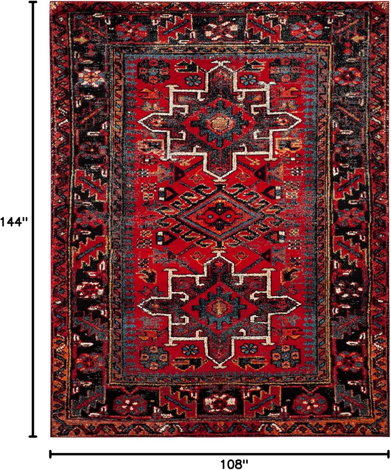 image:imageSAFAVIEH Vintage Hamadan Collection Area Rug 8 Round Red amp Multi Traditional Persian Design NonShedding amp Easy to Clean Ideal for Living Room Bedroom Dining Space VTH211ARedMulti