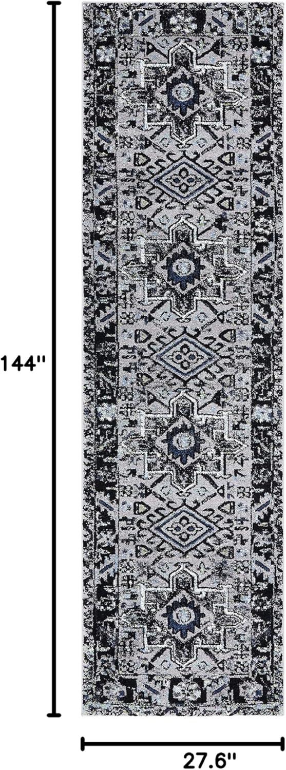 image:imageSAFAVIEH Vintage Hamadan Collection Area Rug 8 Round Red amp Multi Traditional Persian Design NonShedding amp Easy to Clean Ideal for Living Room Bedroom Dining Space VTH211ALight GreyDark Grey