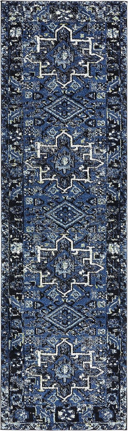 image:imageSAFAVIEH Vintage Hamadan Collection Area Rug 8 Round Red amp Multi Traditional Persian Design NonShedding amp Easy to Clean Ideal for Living Room Bedroom Dining Space VTH211ABlueGrey
