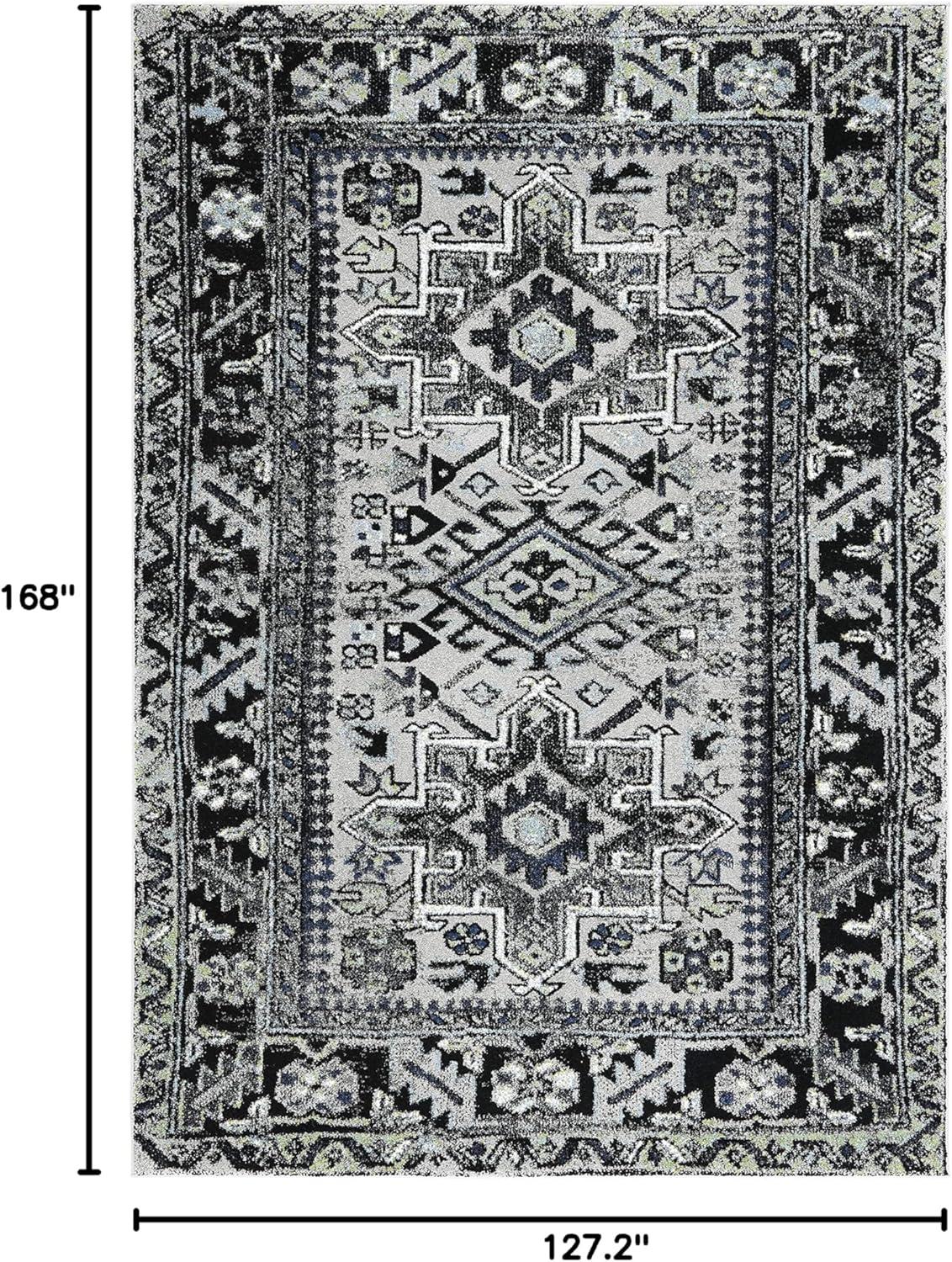 image:imageSAFAVIEH Vintage Hamadan Collection Area Rug 8 Round Red amp Multi Traditional Persian Design NonShedding amp Easy to Clean Ideal for Living Room Bedroom Dining Space VTH211ALight GreyDark Grey