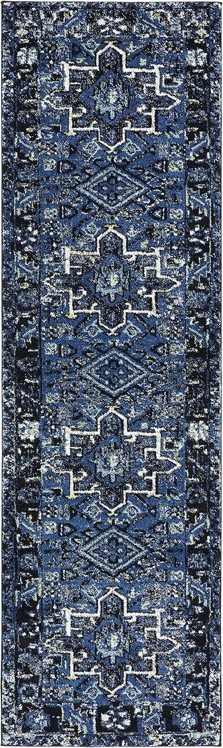 image:imageSAFAVIEH Vintage Hamadan Collection Area Rug 8 Round Red amp Multi Traditional Persian Design NonShedding amp Easy to Clean Ideal for Living Room Bedroom Dining Space VTH211ABlueGrey