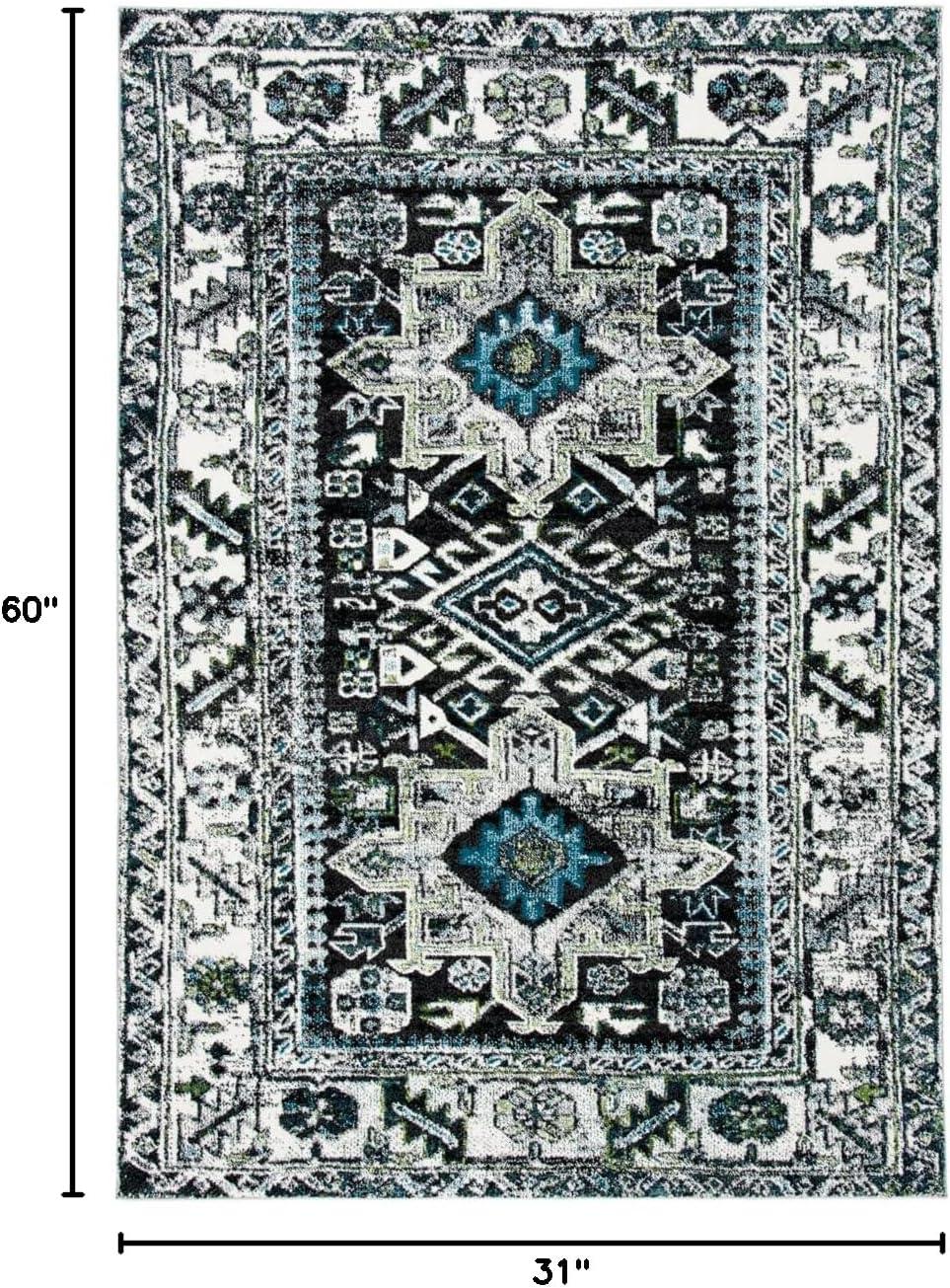 image:imageSAFAVIEH Vintage Hamadan Collection Area Rug 8 Round Red amp Multi Traditional Persian Design NonShedding amp Easy to Clean Ideal for Living Room Bedroom Dining Space VTH211ADark GreyIvory