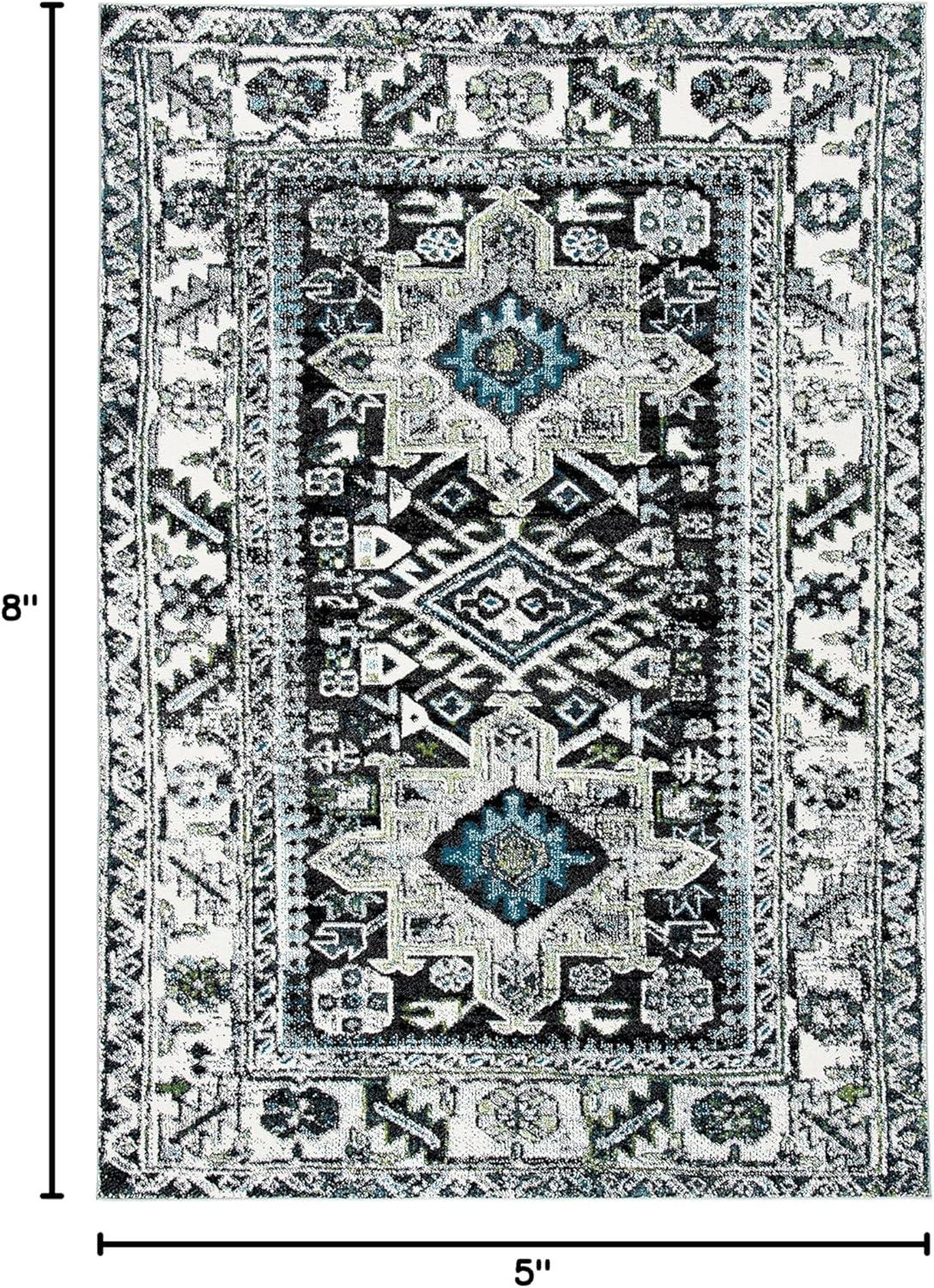 image:imageSAFAVIEH Vintage Hamadan Collection Area Rug 8 Round Red amp Multi Traditional Persian Design NonShedding amp Easy to Clean Ideal for Living Room Bedroom Dining Space VTH211ADark GreyIvory