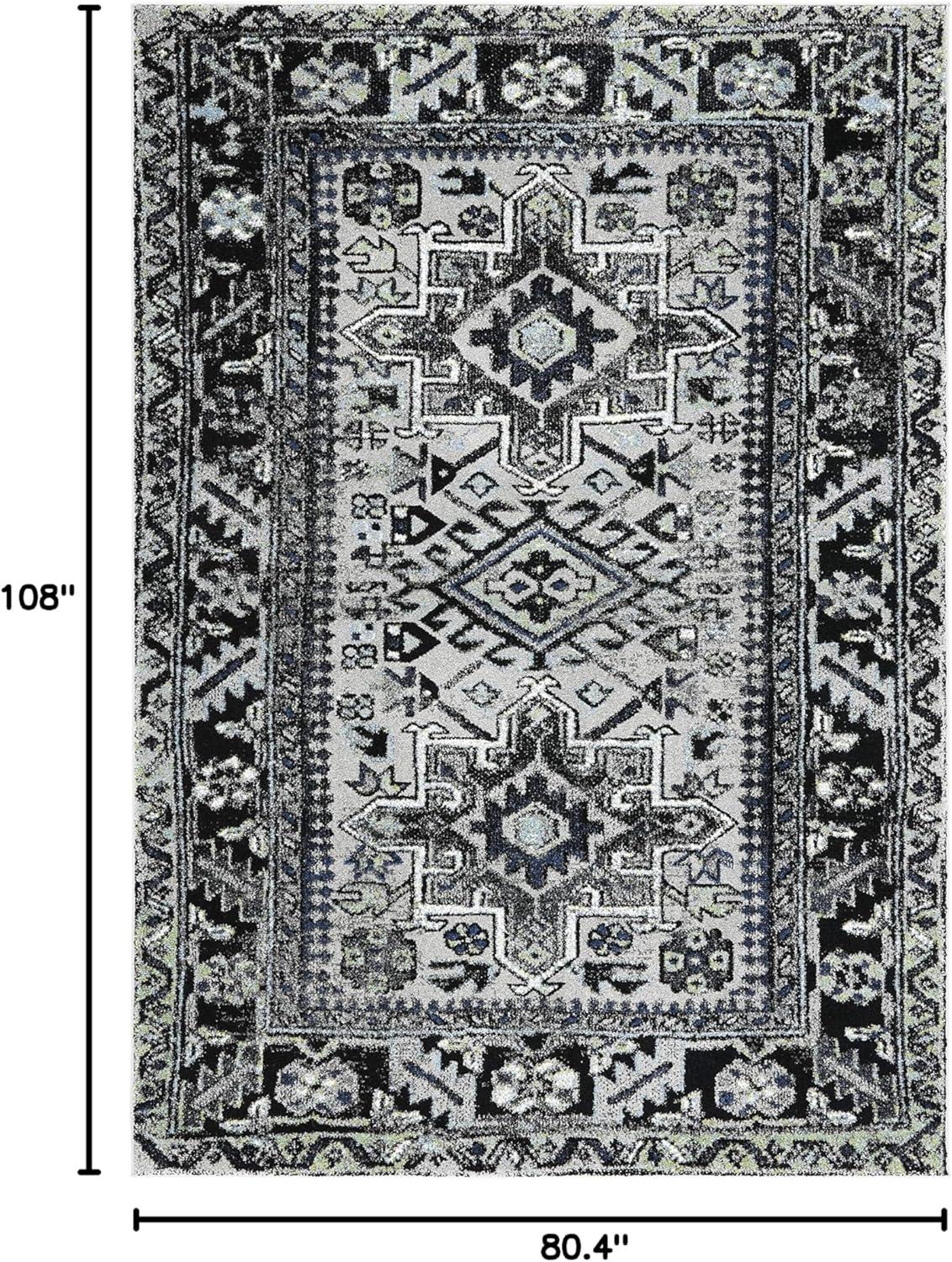 image:imageSAFAVIEH Vintage Hamadan Collection Area Rug 8 Round Red amp Multi Traditional Persian Design NonShedding amp Easy to Clean Ideal for Living Room Bedroom Dining Space VTH211ALight GreyDark Grey
