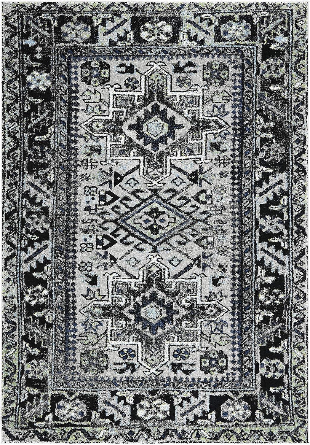 image:imageSAFAVIEH Vintage Hamadan Collection Area Rug 8 Round Red amp Multi Traditional Persian Design NonShedding amp Easy to Clean Ideal for Living Room Bedroom Dining Space VTH211ALight GreyDark Grey