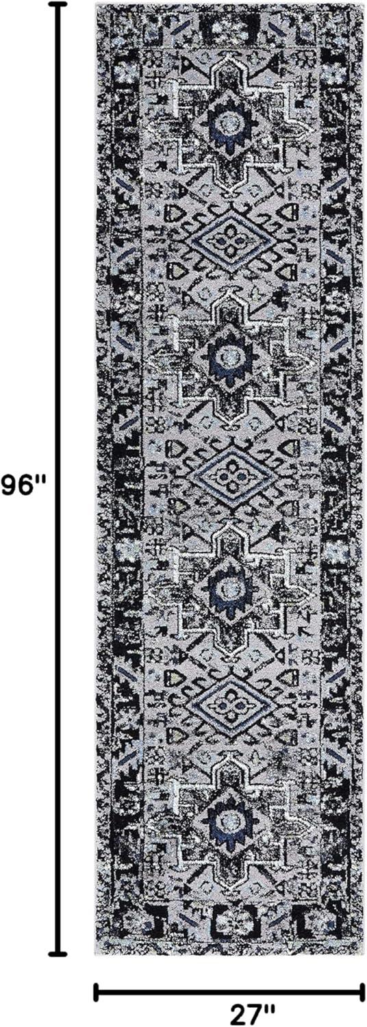 image:imageSAFAVIEH Vintage Hamadan Collection Area Rug 8 Round Red amp Multi Traditional Persian Design NonShedding amp Easy to Clean Ideal for Living Room Bedroom Dining Space VTH211ALight GreyDark Grey