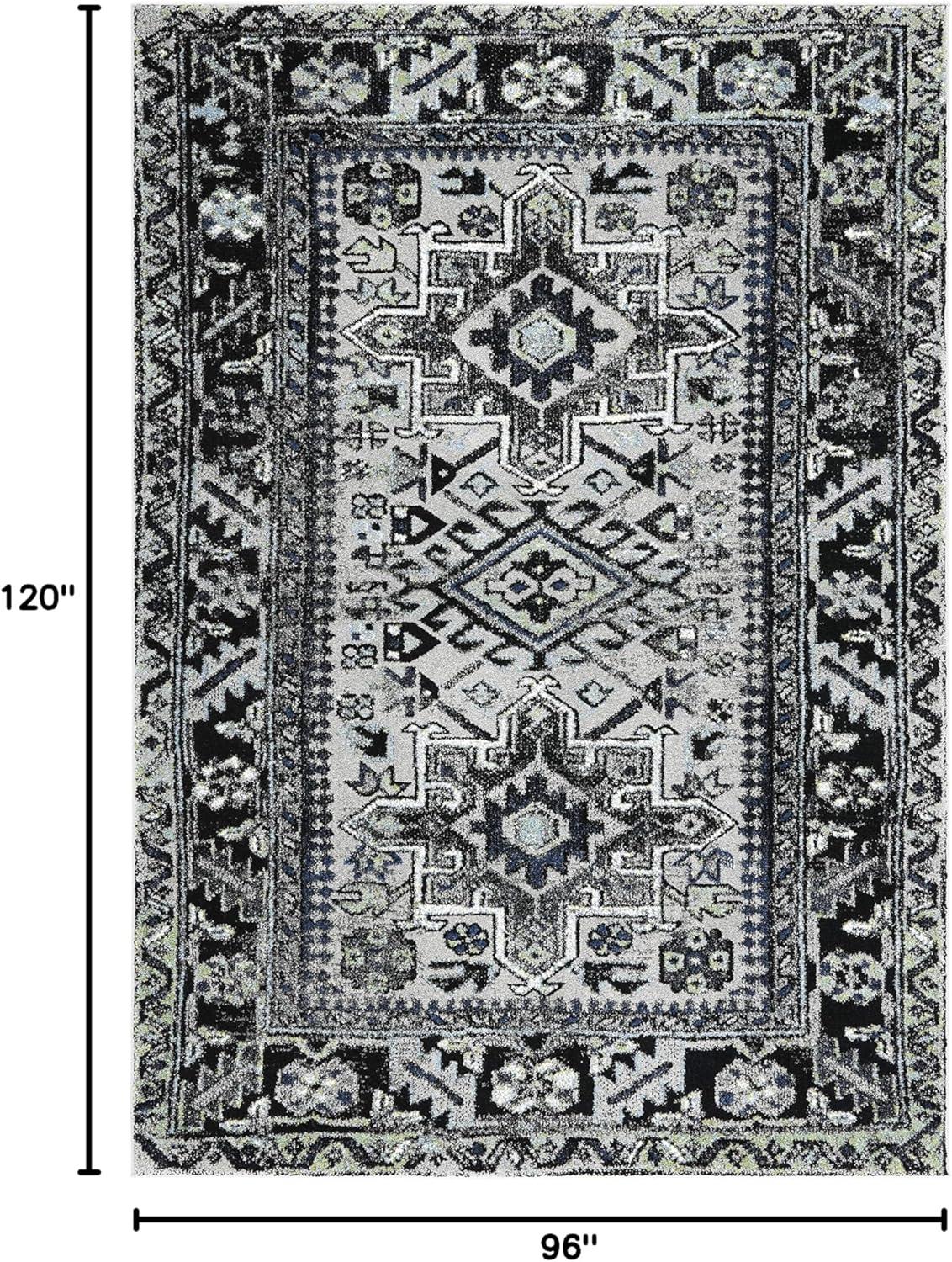 image:imageSAFAVIEH Vintage Hamadan Collection Area Rug 8 Round Red amp Multi Traditional Persian Design NonShedding amp Easy to Clean Ideal for Living Room Bedroom Dining Space VTH211ALight GreyDark Grey