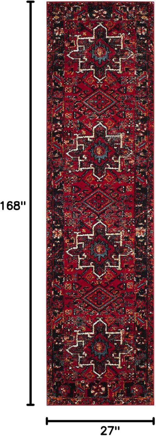 image:imageSAFAVIEH Vintage Hamadan Collection Area Rug 8 Round Red amp Multi Traditional Persian Design NonShedding amp Easy to Clean Ideal for Living Room Bedroom Dining Space VTH211ARedMulti