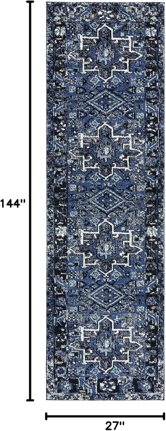 image:imageSAFAVIEH Vintage Hamadan Collection Area Rug 8 Round Red amp Multi Traditional Persian Design NonShedding amp Easy to Clean Ideal for Living Room Bedroom Dining Space VTH211ABlueGrey