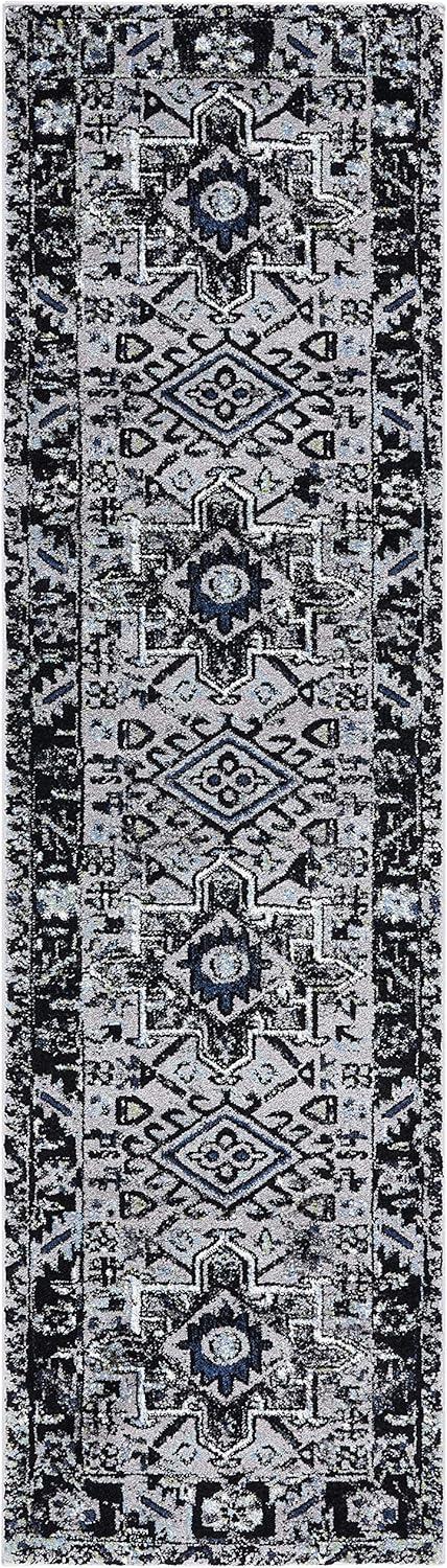image:imageSAFAVIEH Vintage Hamadan Collection Area Rug 8 Round Red amp Multi Traditional Persian Design NonShedding amp Easy to Clean Ideal for Living Room Bedroom Dining Space VTH211ALight GreyDark Grey