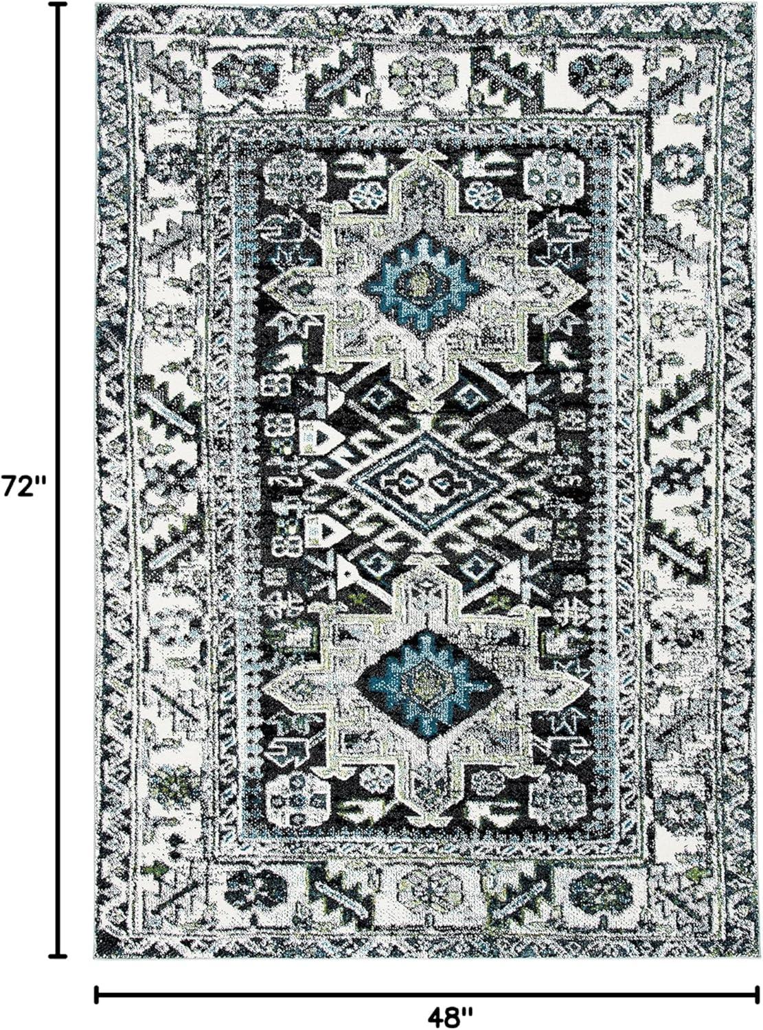 image:imageSAFAVIEH Vintage Hamadan Collection Area Rug 8 Round Red amp Multi Traditional Persian Design NonShedding amp Easy to Clean Ideal for Living Room Bedroom Dining Space VTH211ADark GreyIvory