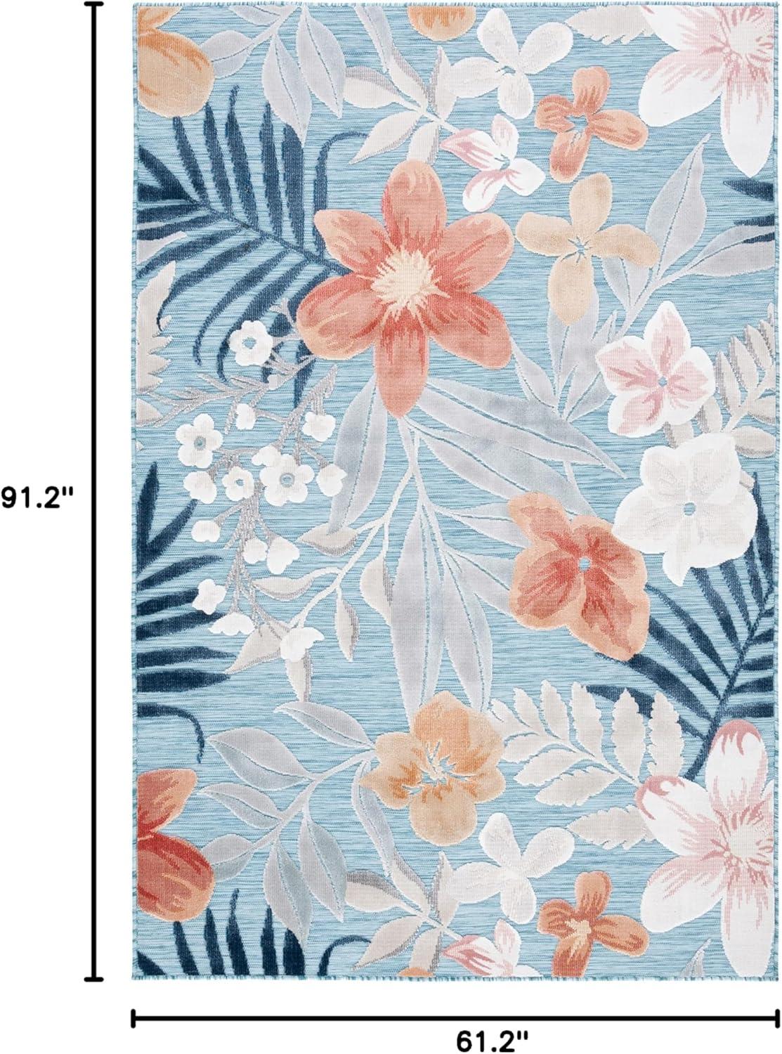 image:imageSAFAVIEH Washable Rug Outdoor Cabana Collection 9 x 12 Aqua amp Rust NonShedding amp Easy to Clean Ideal for Patio Backyard Mudroom CBN454JAquaRust