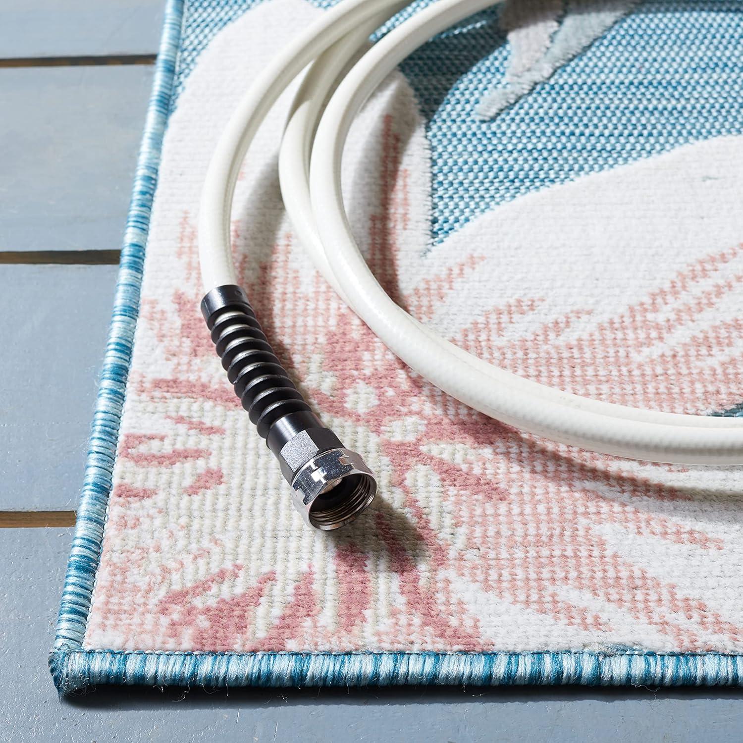 image:imageSAFAVIEH Washable Rug Outdoor Cabana Collection 9 x 12 Aqua amp Rust NonShedding amp Easy to Clean Ideal for Patio Backyard Mudroom CBN454JAquaRust