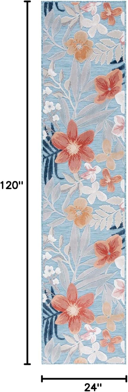 image:imageSAFAVIEH Washable Rug Outdoor Cabana Collection 9 x 12 Aqua amp Rust NonShedding amp Easy to Clean Ideal for Patio Backyard Mudroom CBN454JAquaRust