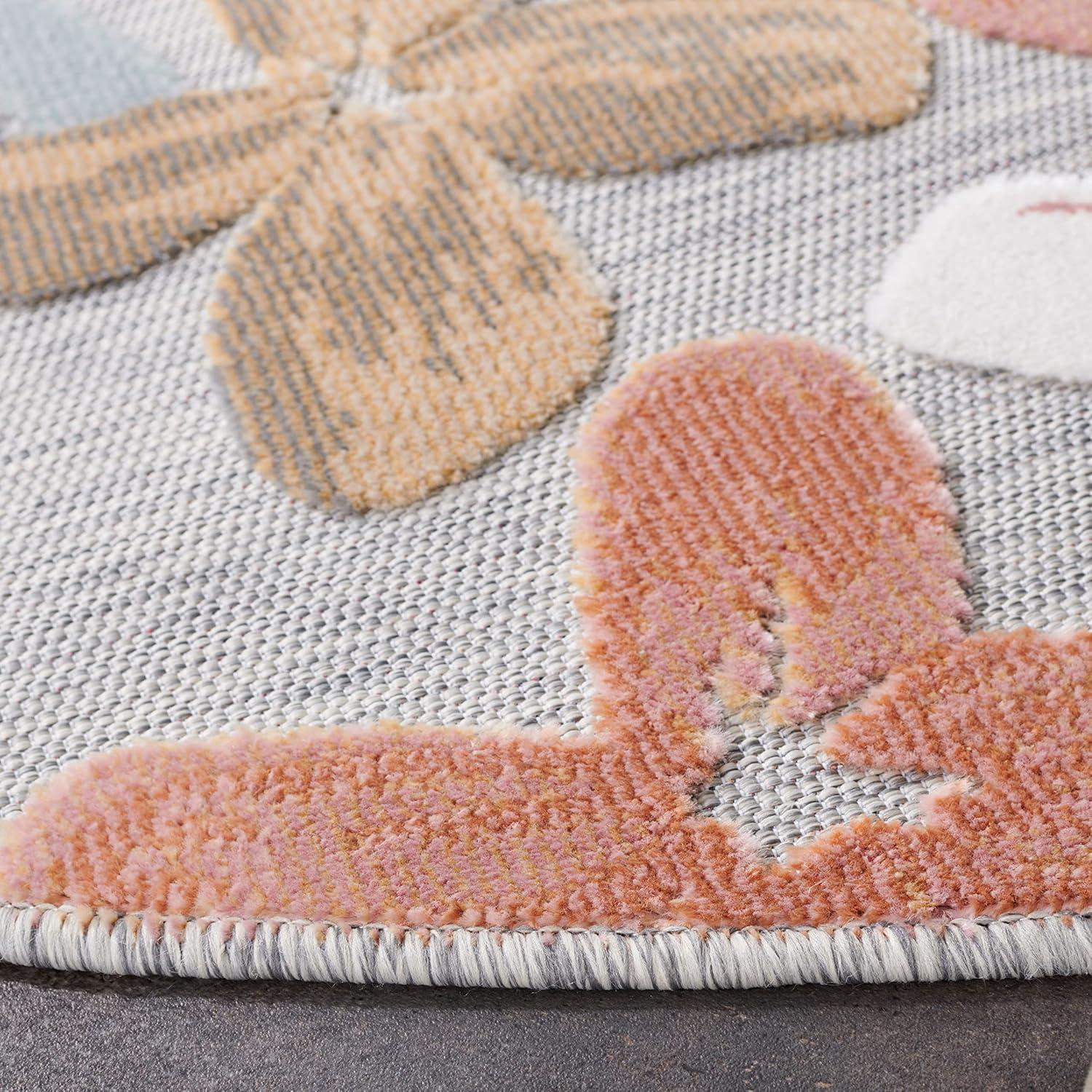 image:imageSAFAVIEH Washable Rug Outdoor Cabana Collection 9 x 12 Aqua amp Rust NonShedding amp Easy to Clean Ideal for Patio Backyard Mudroom CBN454JGreyRust