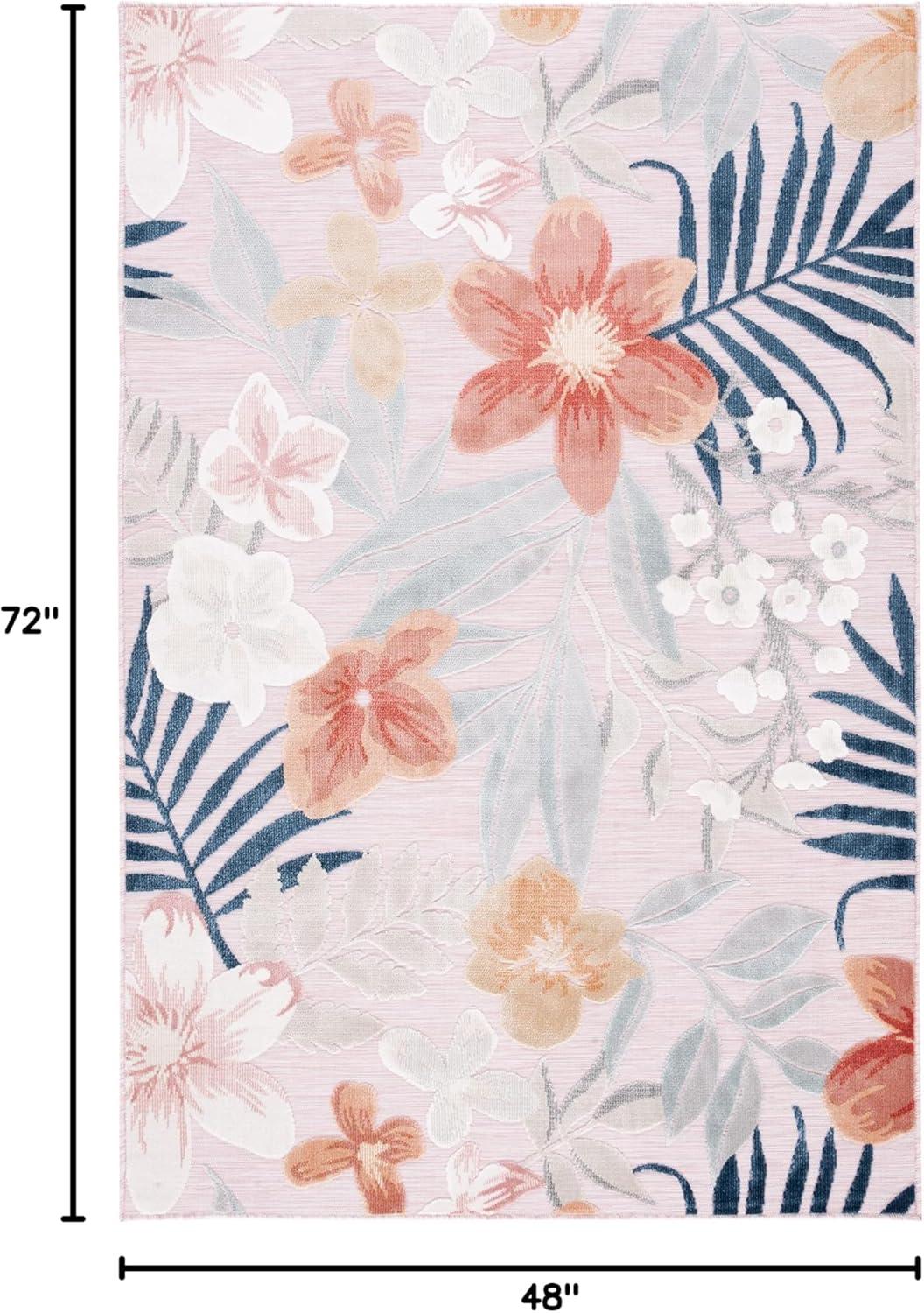 image:imageSAFAVIEH Washable Rug Outdoor Cabana Collection 9 x 12 Aqua amp Rust NonShedding amp Easy to Clean Ideal for Patio Backyard Mudroom CBN454JPinkGrey