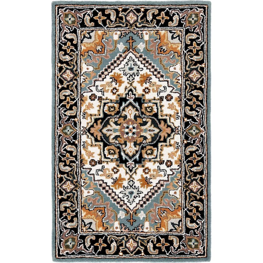 image:imageSAFAVIEH Area Rug 4x6 Heritage Collection Red Handmade Wool Traditional Oriental Medallion Design Ideal for Living Room Bedroom Dining Space HG625AGreyGreen