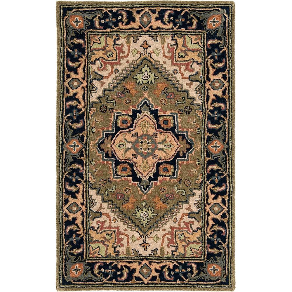 image:imageSAFAVIEH Area Rug 4x6 Heritage Collection Red Handmade Wool Traditional Oriental Medallion Design Ideal for Living Room Bedroom Dining Space HG625AGreenLight Brown