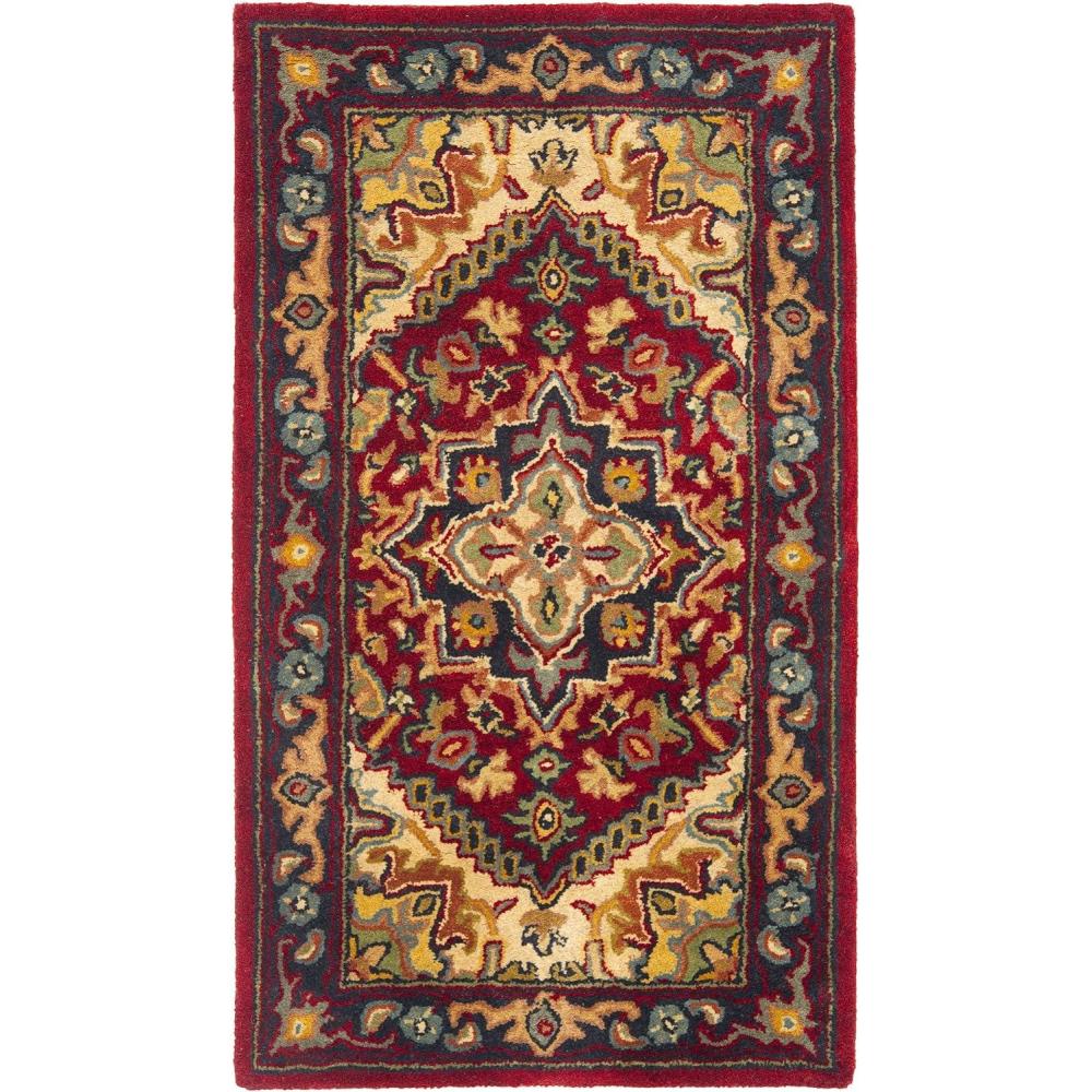 image:imageSAFAVIEH Area Rug 4x6 Heritage Collection Red Handmade Wool Traditional Oriental Medallion Design Ideal for Living Room Bedroom Dining Space HG625ARed