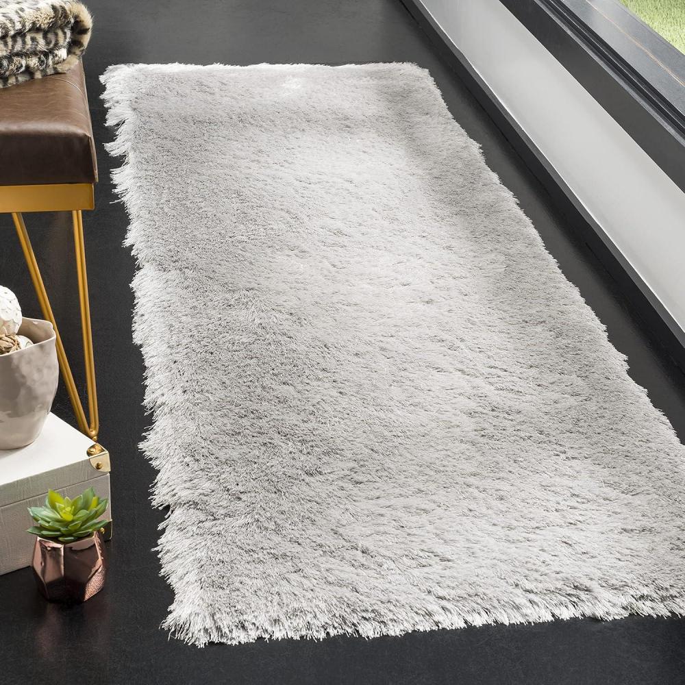 image:imageSAFAVIEH Area Rug 4x6 Paris Shag Collection Sage Handmade Soft Flowing Pile Ideal for Ideal for Hallway Foyer Entryway Bedroom SG5111003Sage