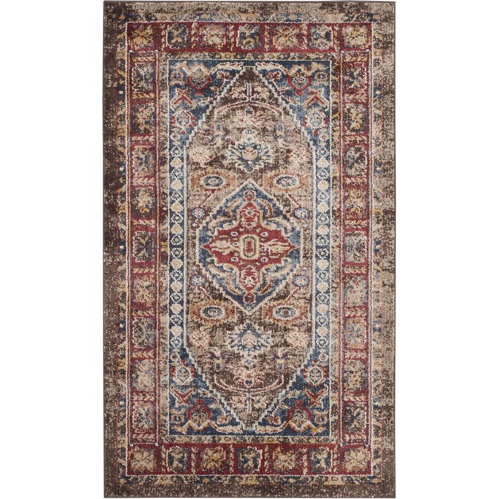 image:imageSAFAVIEH Area Rug 8x10  Bijar Collection  Large  Brown amp Royal Traditional Oriental Distressed Design NonShedding amp Easy Cleaning Ideal for Living Room Bedroom Office Dining Space BIJ621CBrownRoyal